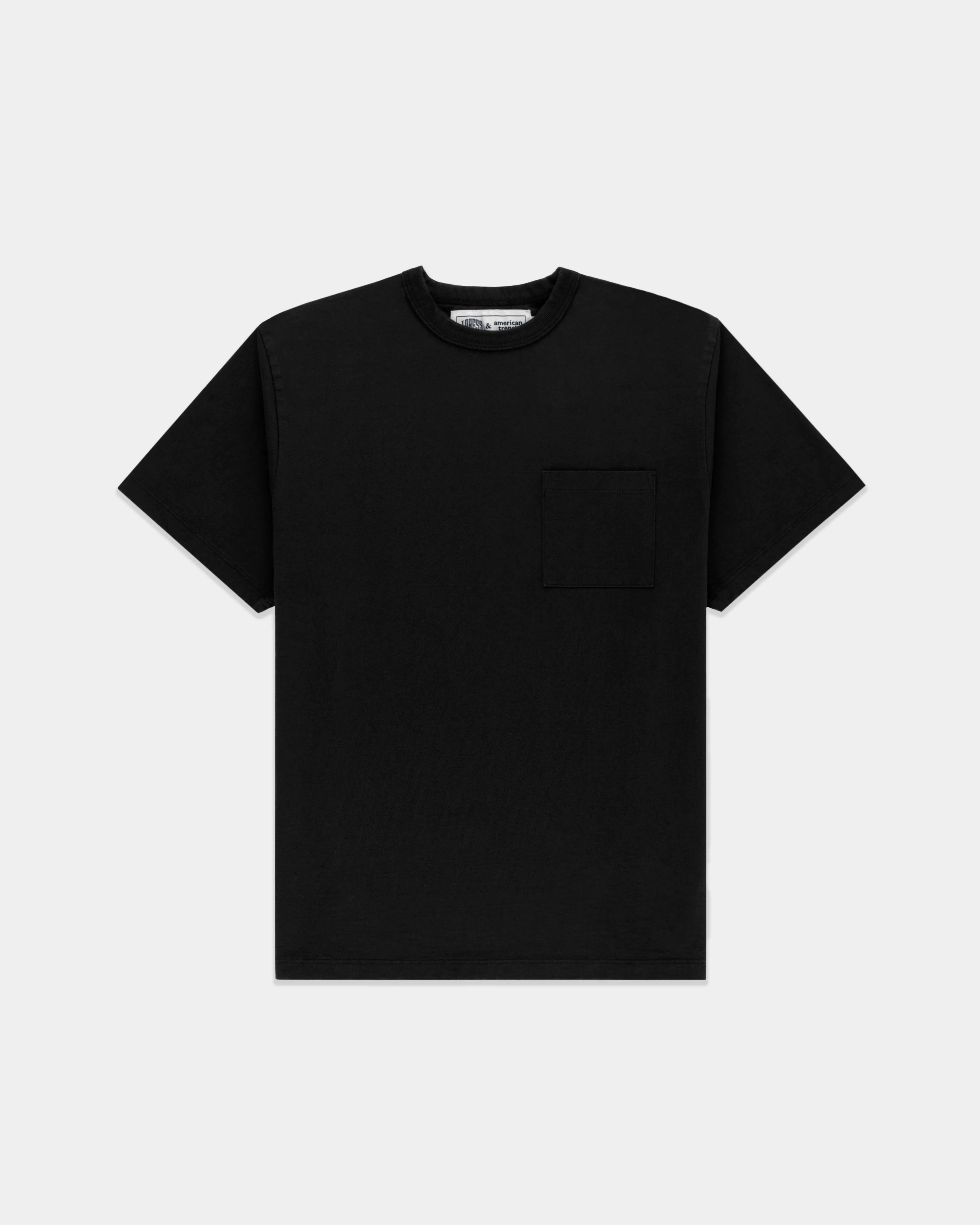 Made-in-USA Black Pocket Tee sold by J. Press