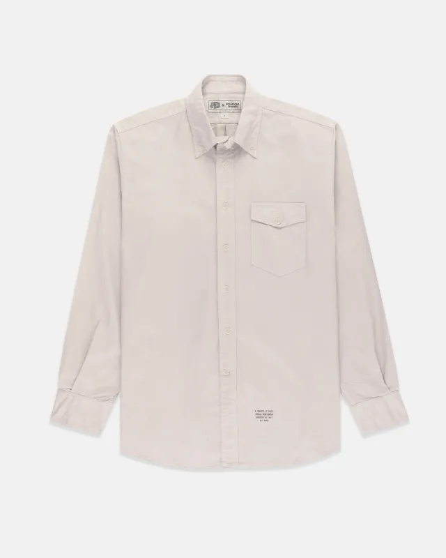Made-in-USA Almond Natural Dye Oxford Shirt sold by J. Press