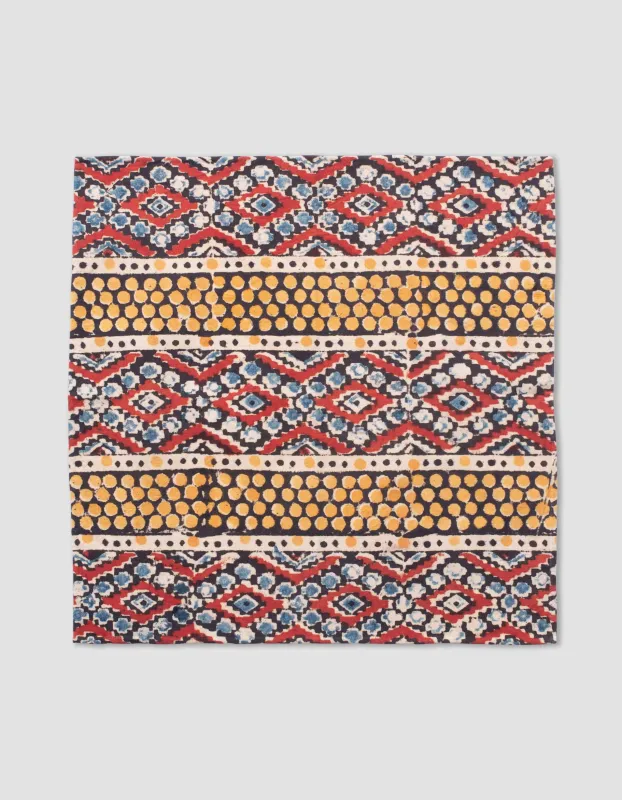 Batik Print Madras Pocket Square made by J. Press