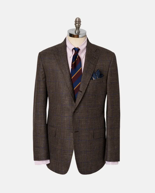 Wool/Linen Check With Windowpane Sport Coat sold by J. Press