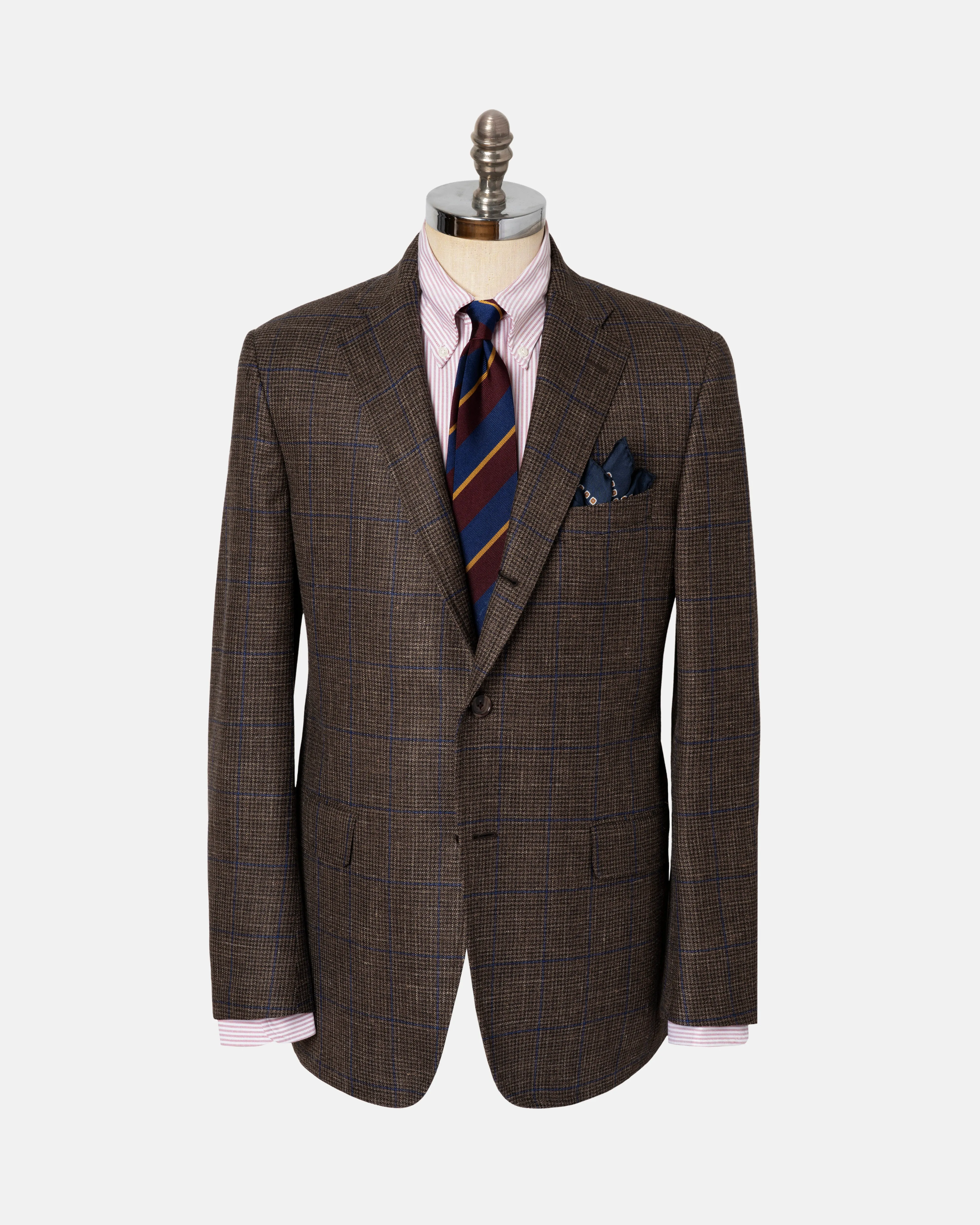 Wool/Linen Check With Windowpane Sport Coat sold by J. Press