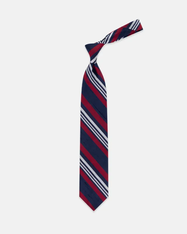 Striped Raw Silk Tie made by J. Press