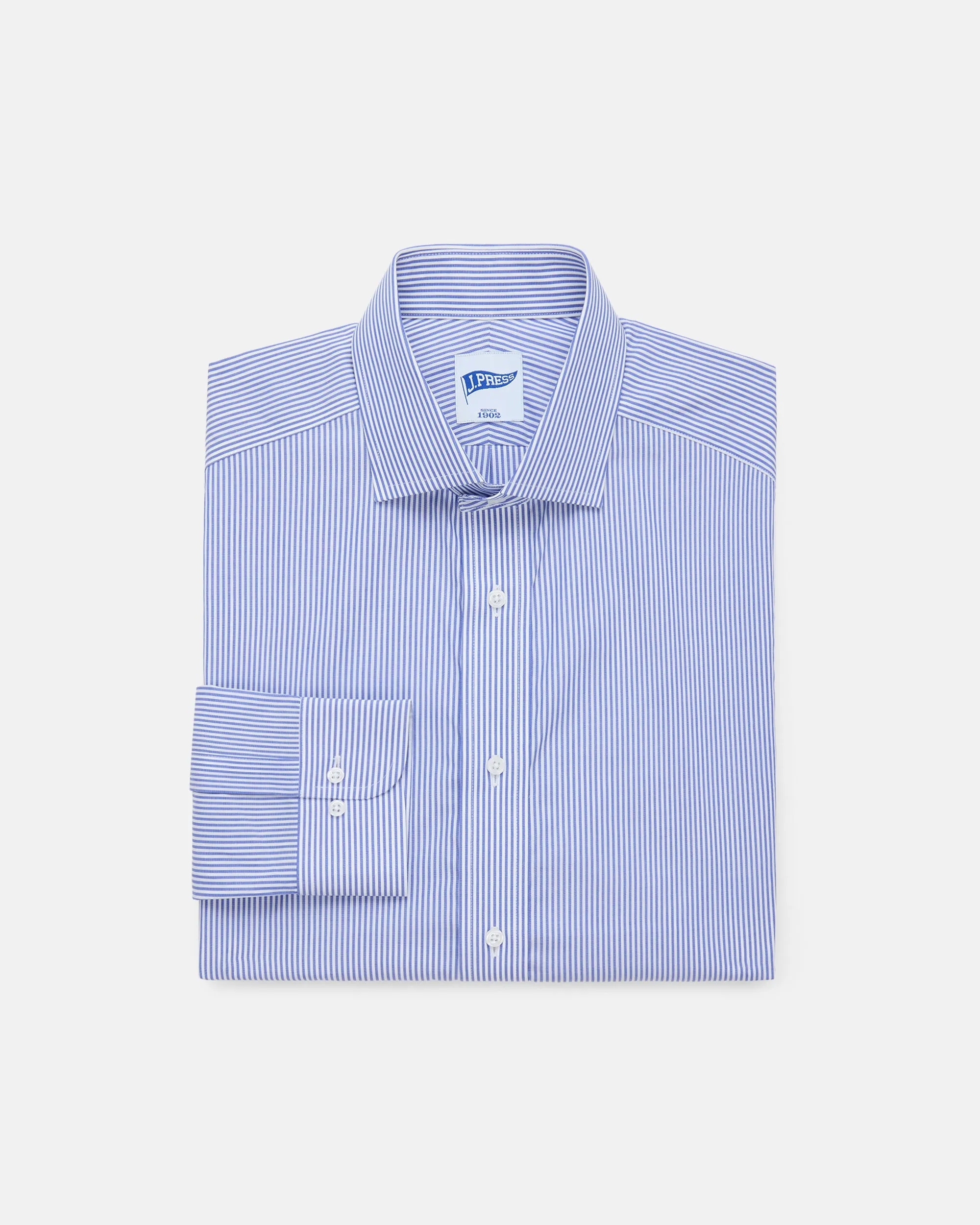 TRIM FIT STRIPE SPREAD COLLAR SHIRT sold by J. Press