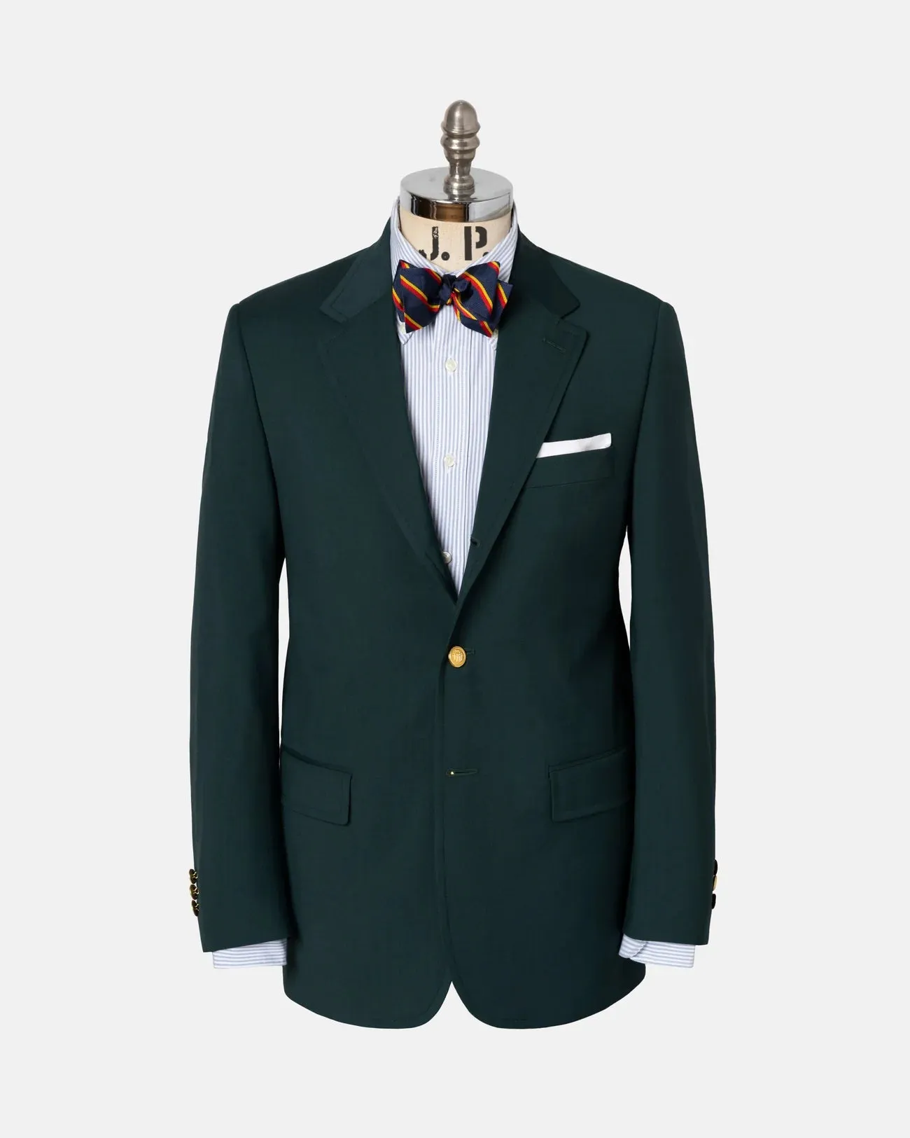 Made-in-Canada Solid Hunter Green Tropical Wool Blazer sold by J. Press