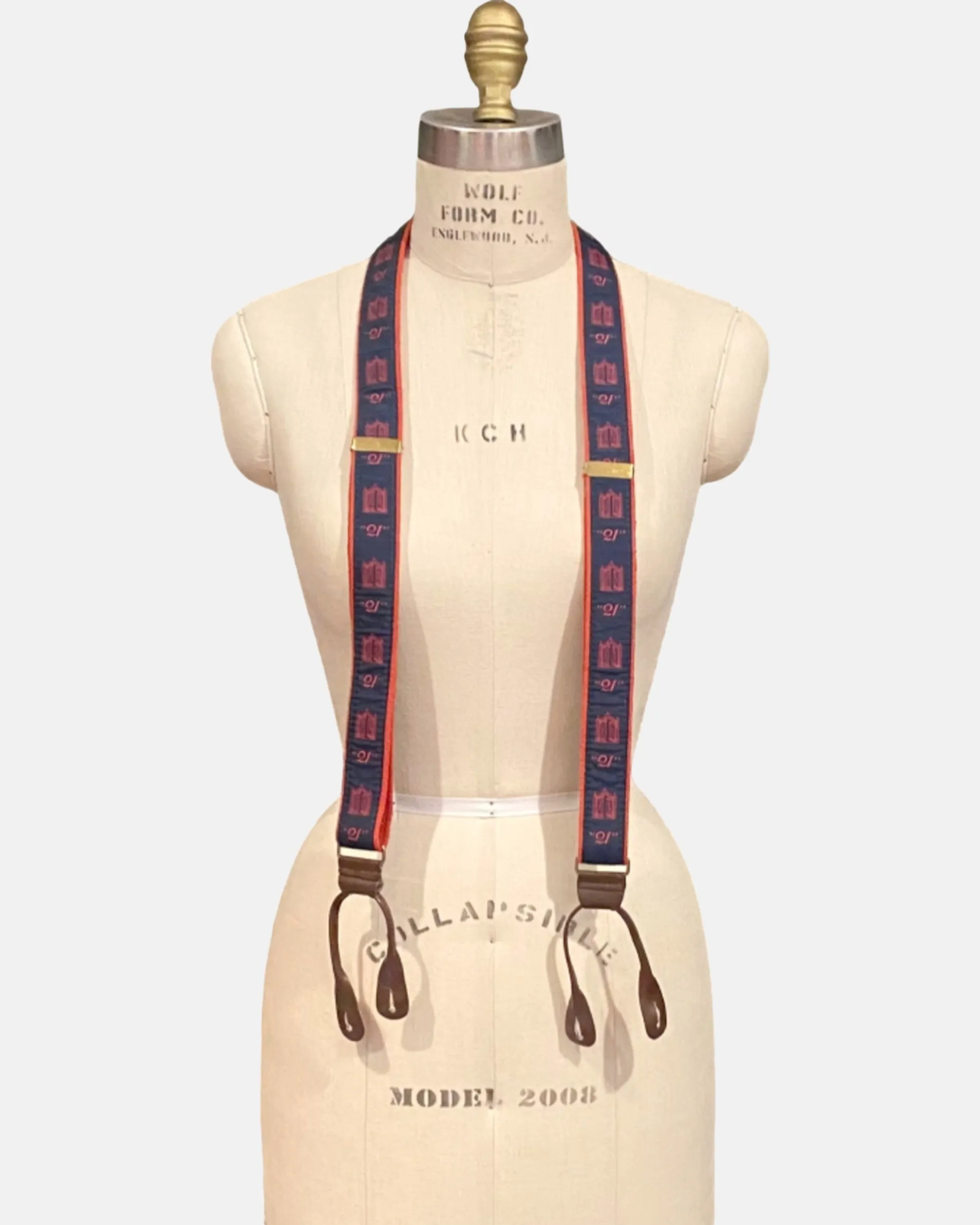 The 21 Club NYC Restaurant Suspenders Braces Men's Blue Red New York City sold by J. Press