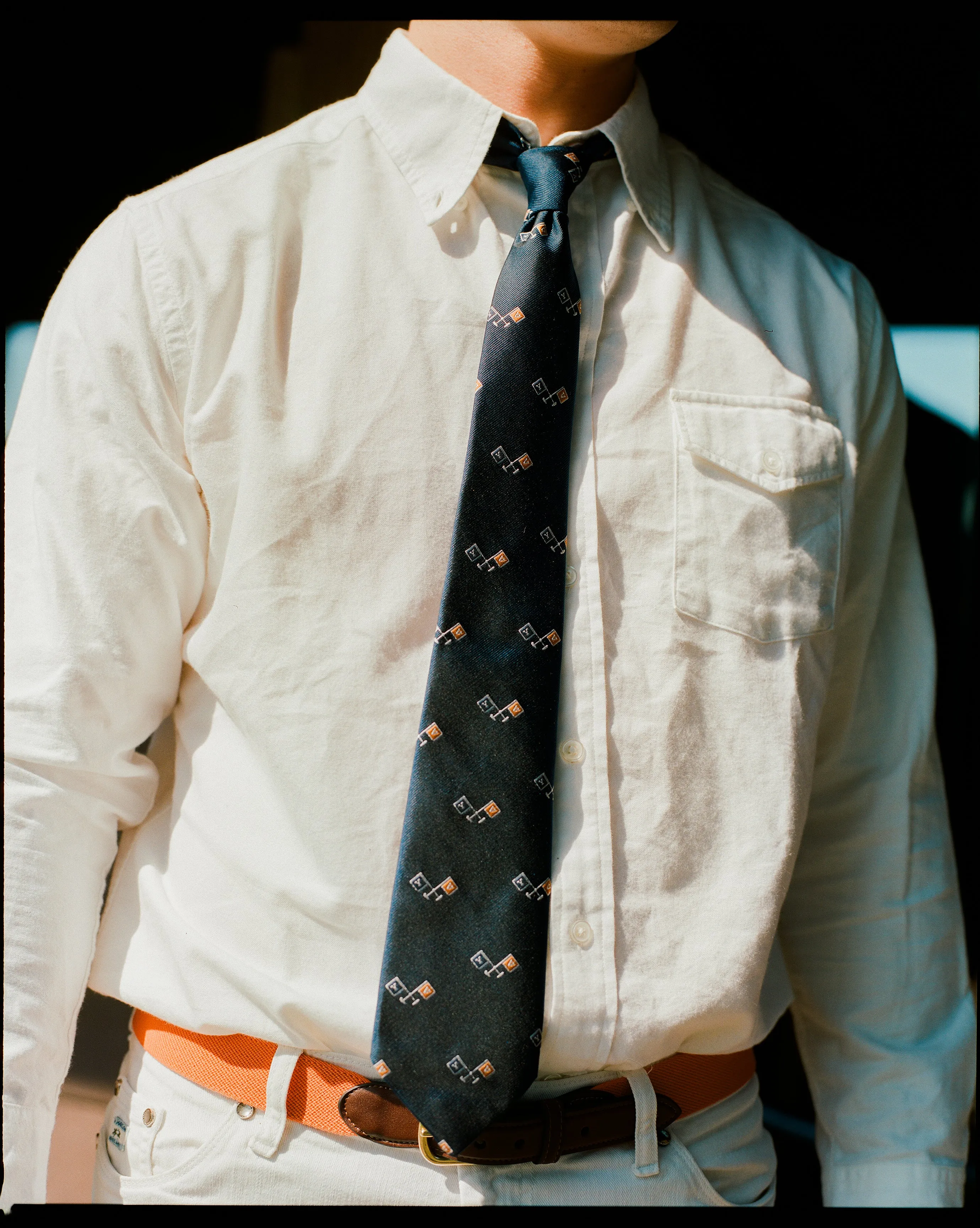 Made-in-USA Solid Orange Belgian Stretch Surcingle Belt sold by J. Press product image thumbnail 2