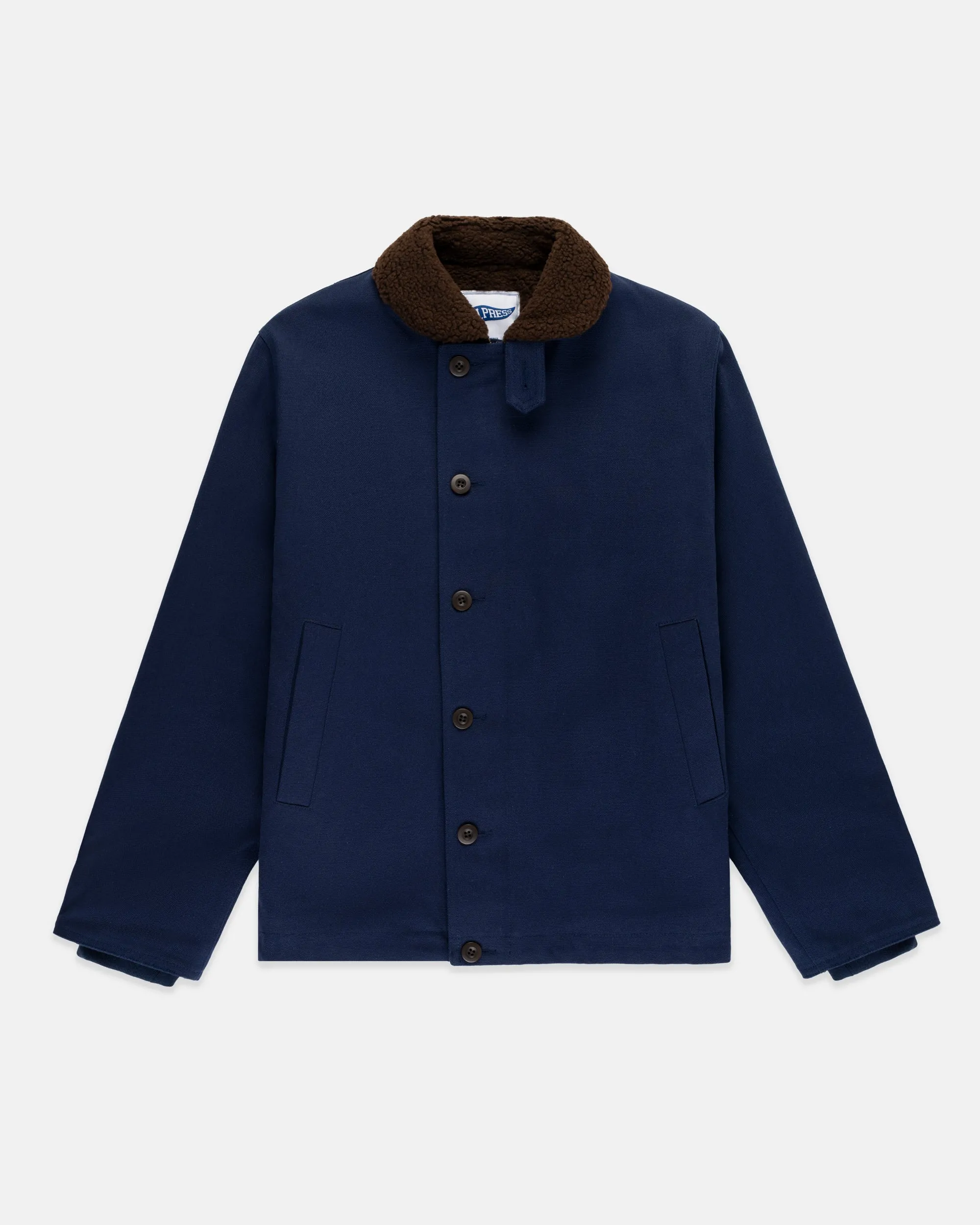 Navy Fleece-lined Canvas Deck Jacket sold by J. Press