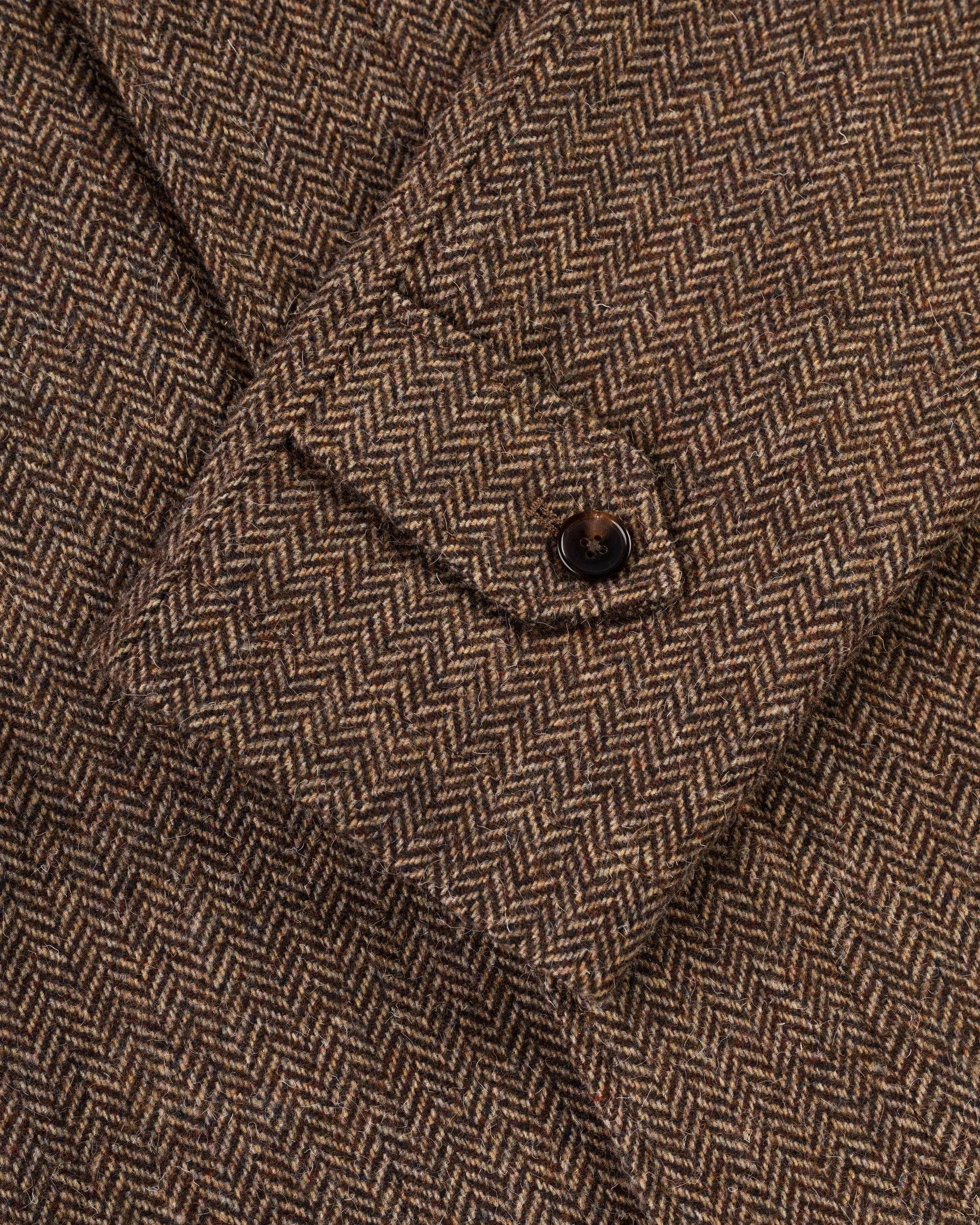 Brown Herringbone British Tweed Balmacaan sold by J. Press product image thumbnail 4