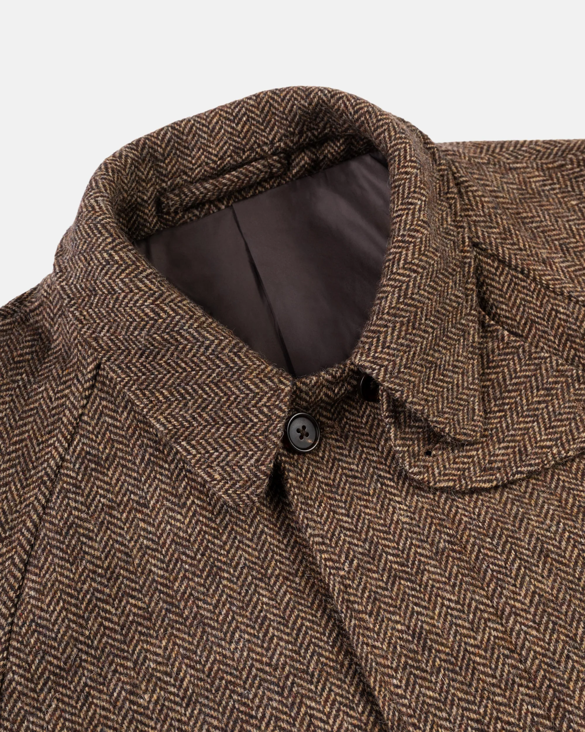 Brown Herringbone British Tweed Balmacaan sold by J. Press product image thumbnail 2