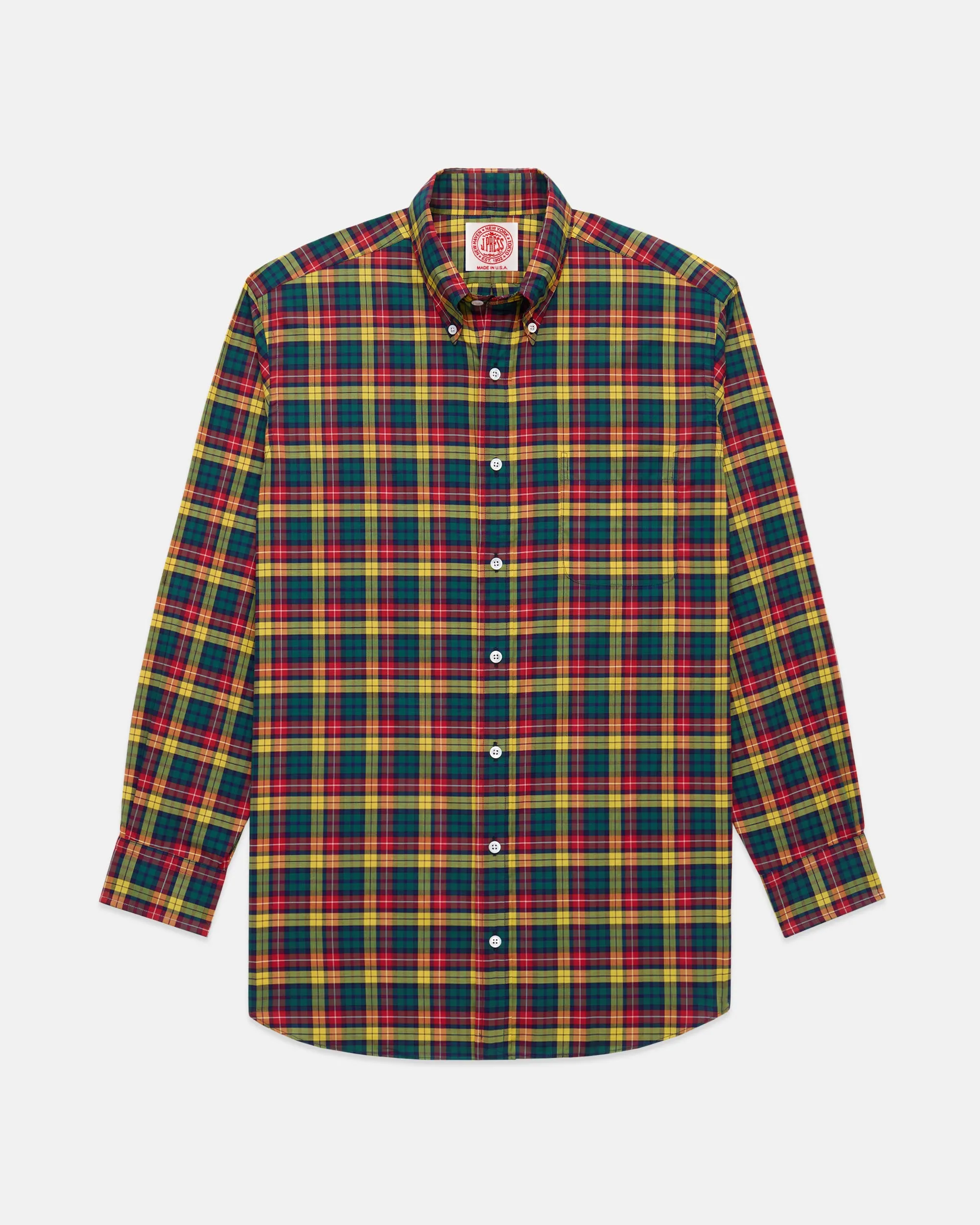 Made-in-USA Buchanan Tartan Broadcloth Sport Shirt - Classic Fit sold by J. Press product image thumbnail 2