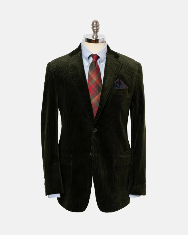 Made-in-USA Olive Duca Visconti Corduroy Sport Coat sold by J. Press