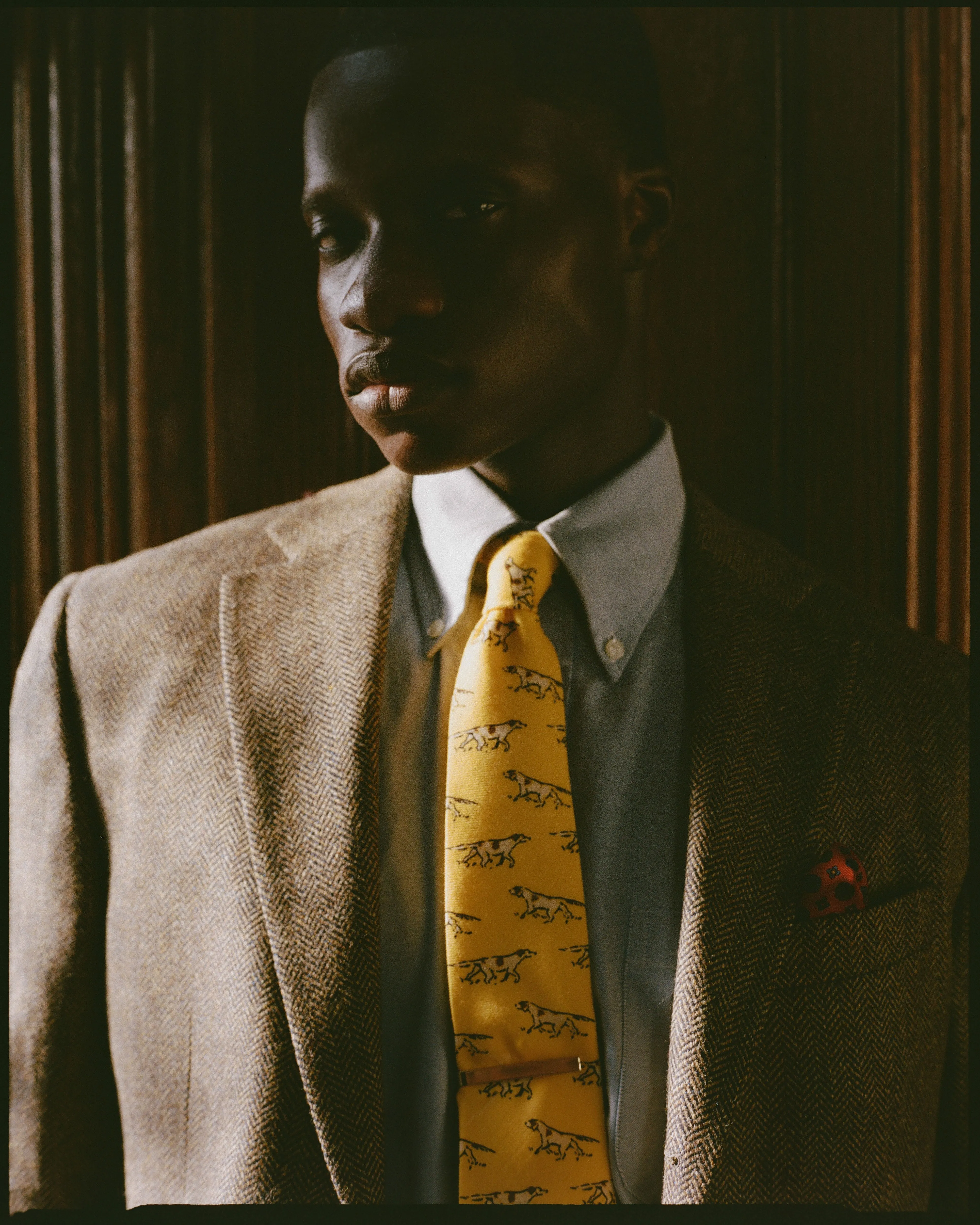 Made-in-Canada Tan Herringbone Wool/Cashmere Sport Coat sold by J. Press product image thumbnail 3