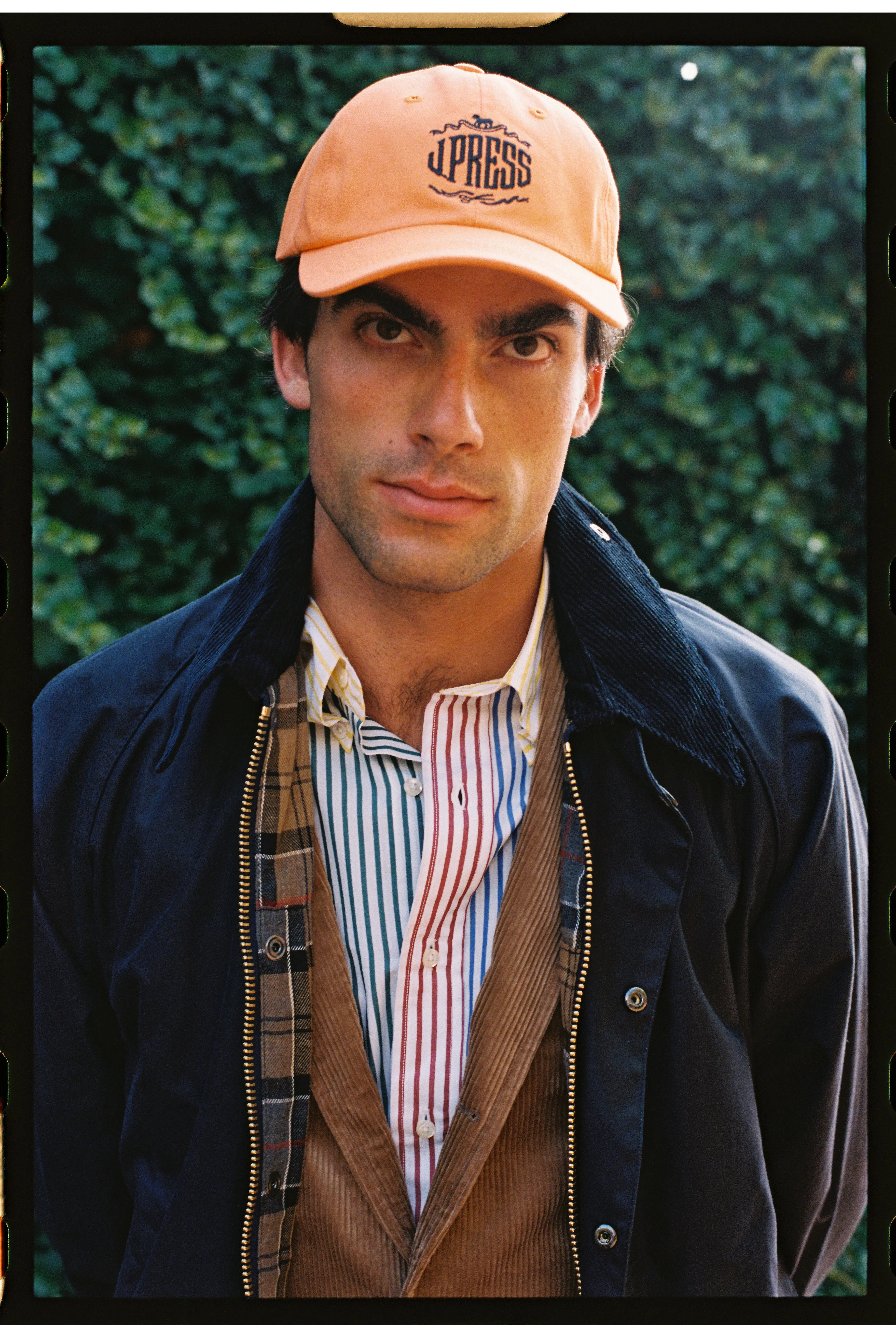 Made-in-USA Orange J. Press Embroidered Logo Dad Hat sold by J. Press product image thumbnail 3