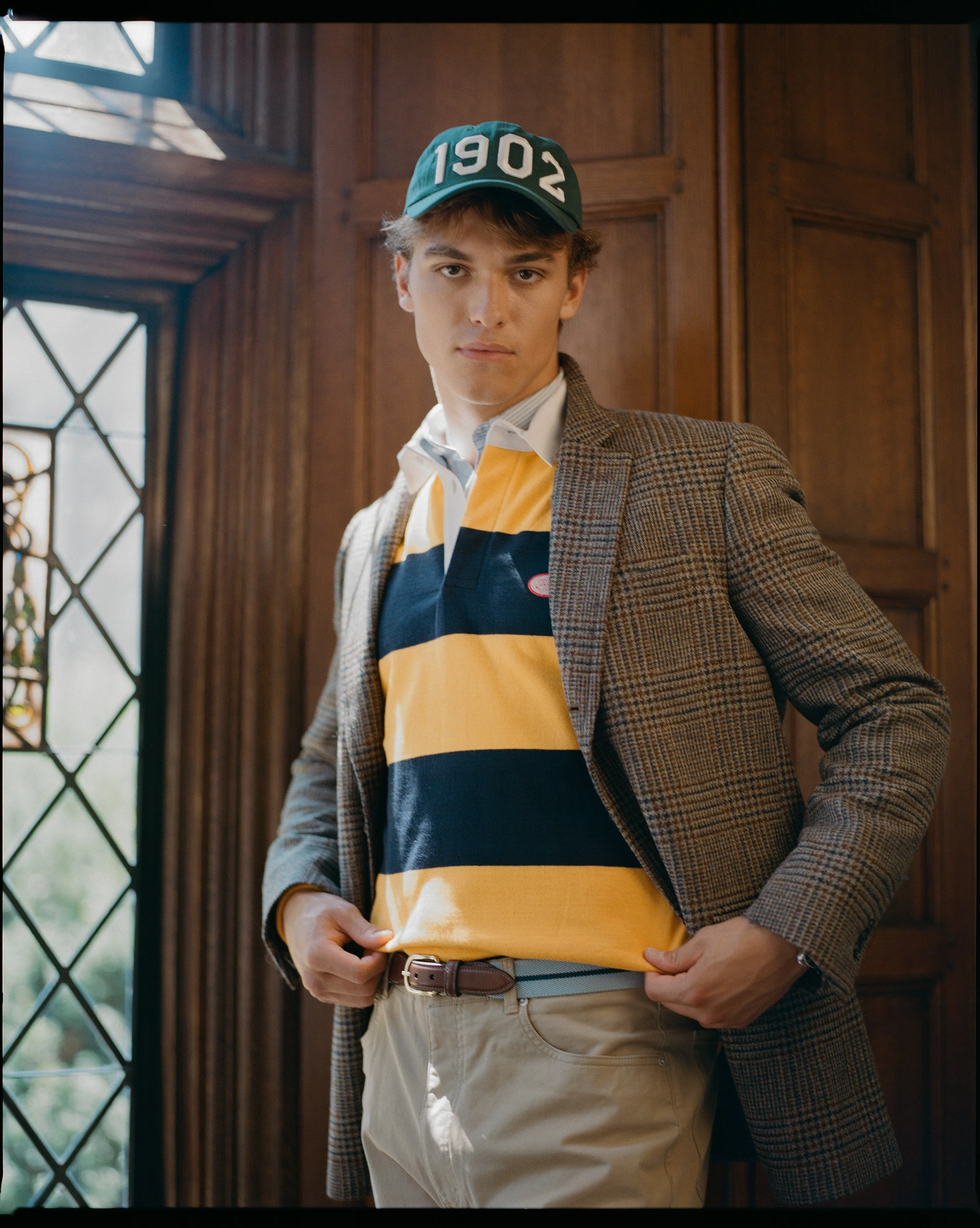 Made-in-USA Yellow Guard Stripe J. Press Seal Cotton Rugby sold by J. Press product image thumbnail 3