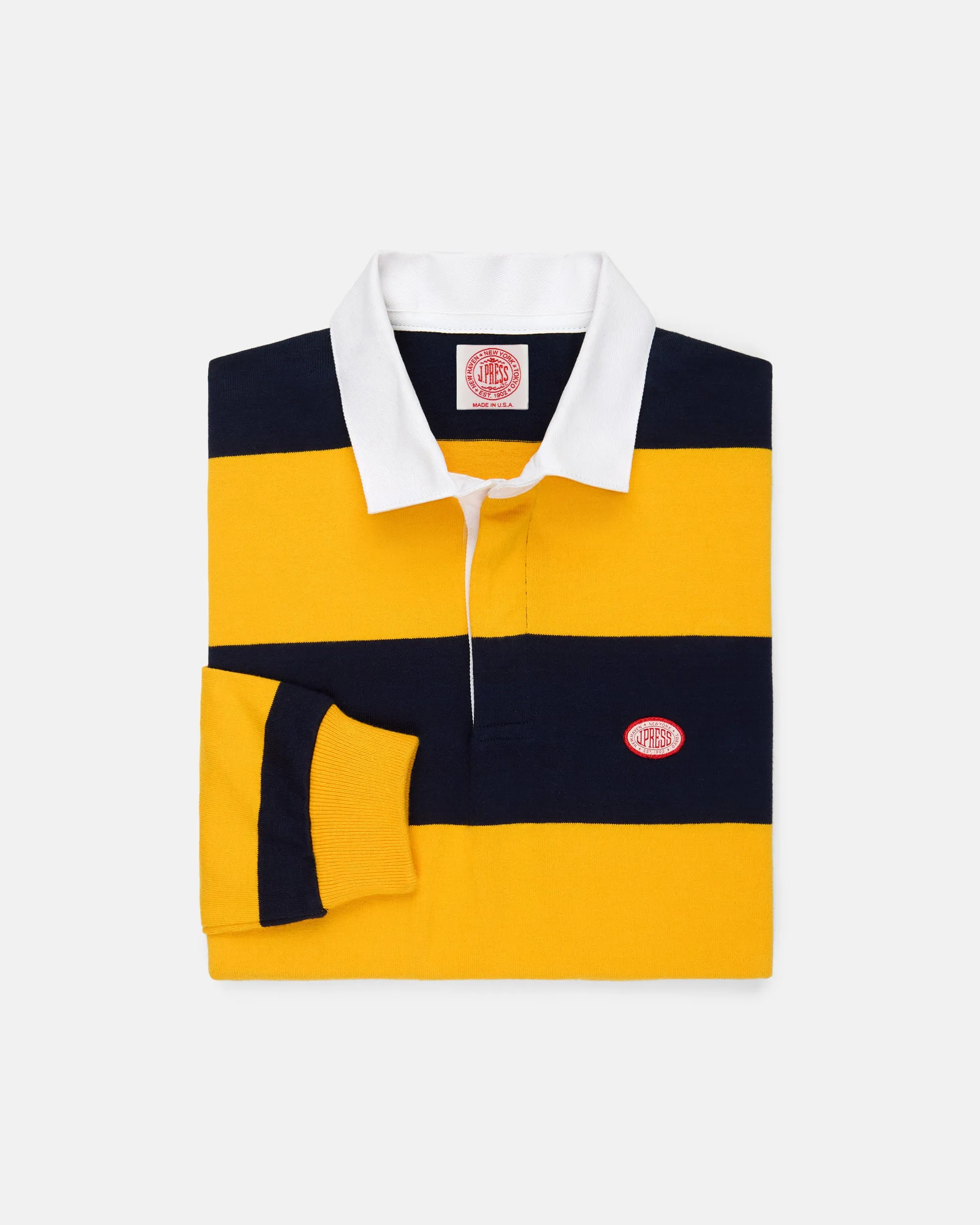 Made-in-USA Yellow Guard Stripe J. Press Seal Cotton Rugby sold by J. Press product image thumbnail 2