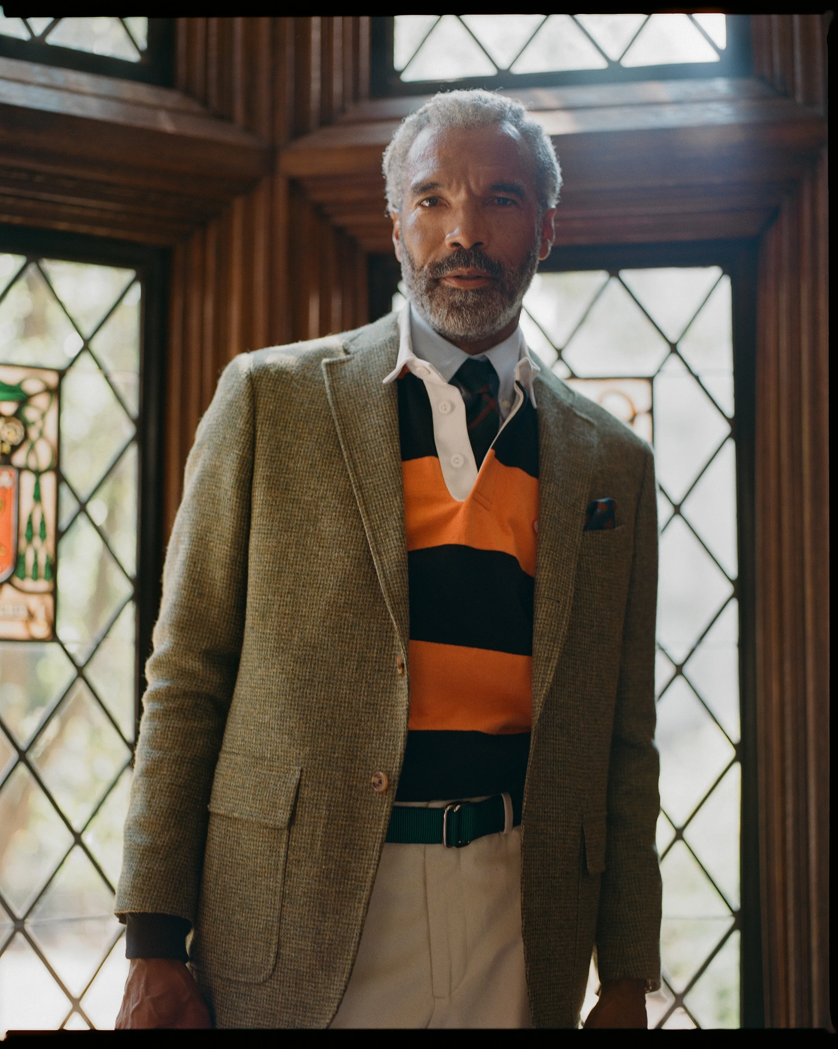 Made-in-USA Orange Guard Stripe J. Press Seal Cotton Rugby sold by J. Press product image thumbnail 3