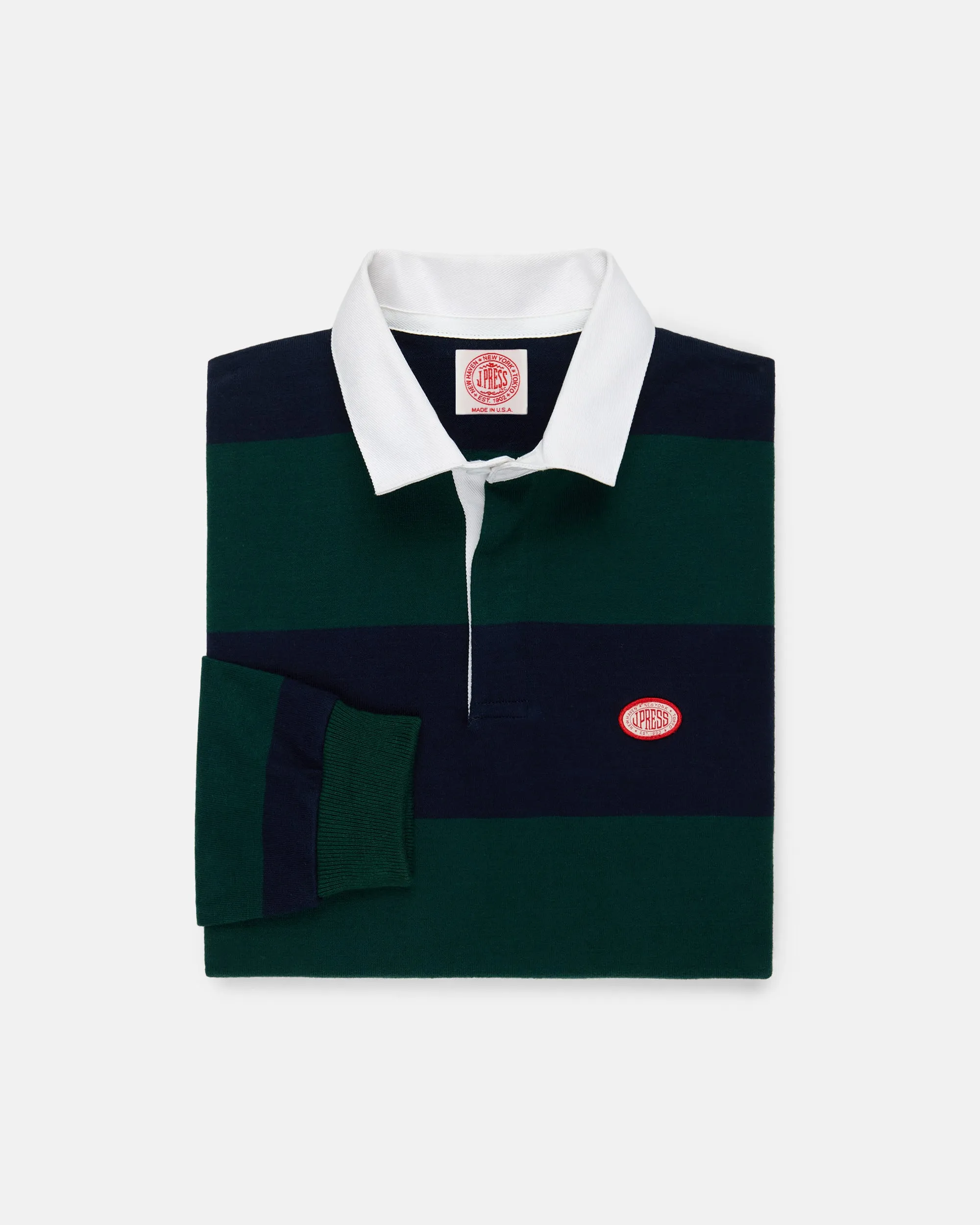Made-in-USA Green Guard Stripe J. Press Seal Cotton Rugby sold by J. Press product image thumbnail 2