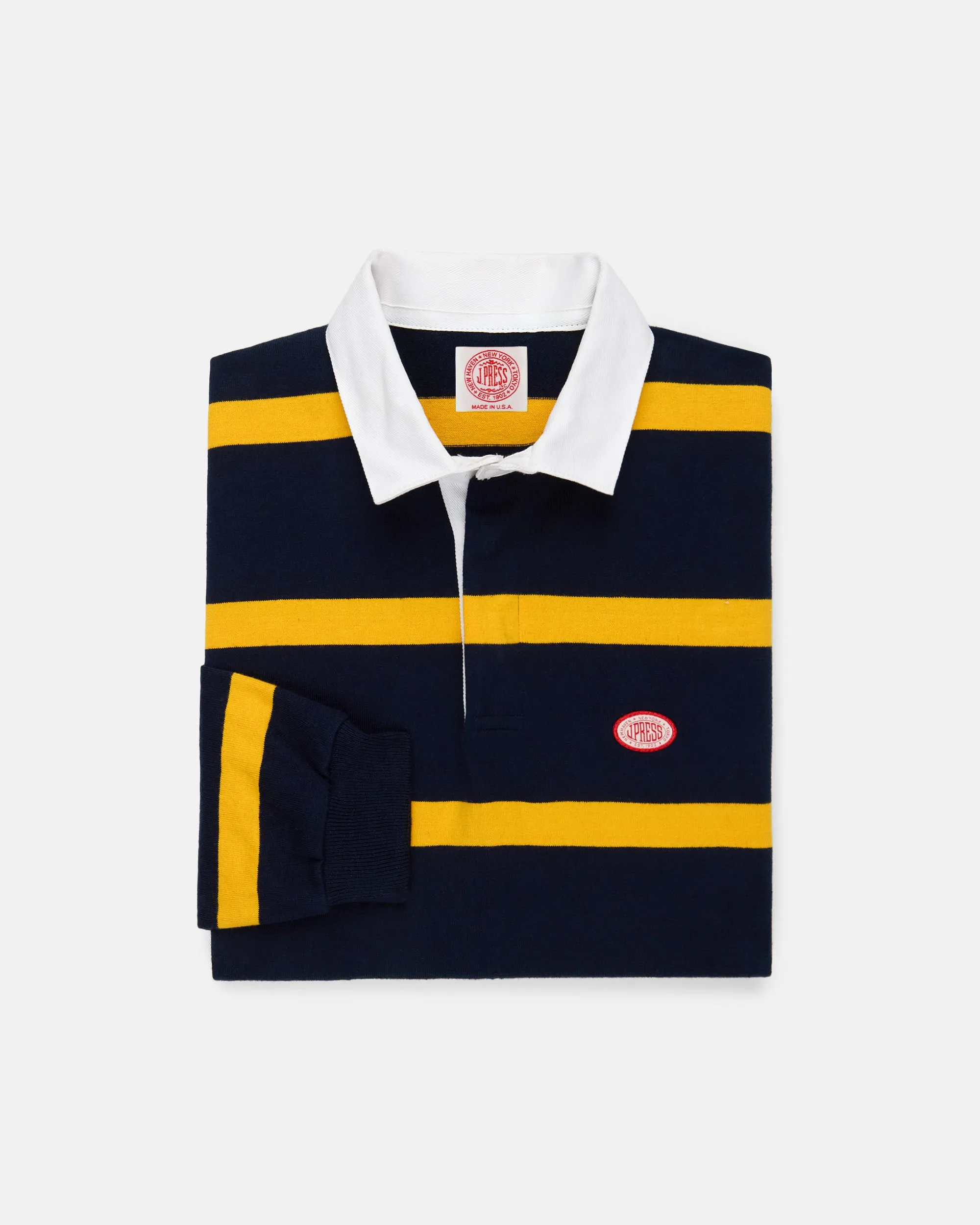 Made-in-USA Yellow Bar Stripe J. Press Seal Cotton Rugby sold by J. Press product image thumbnail 2