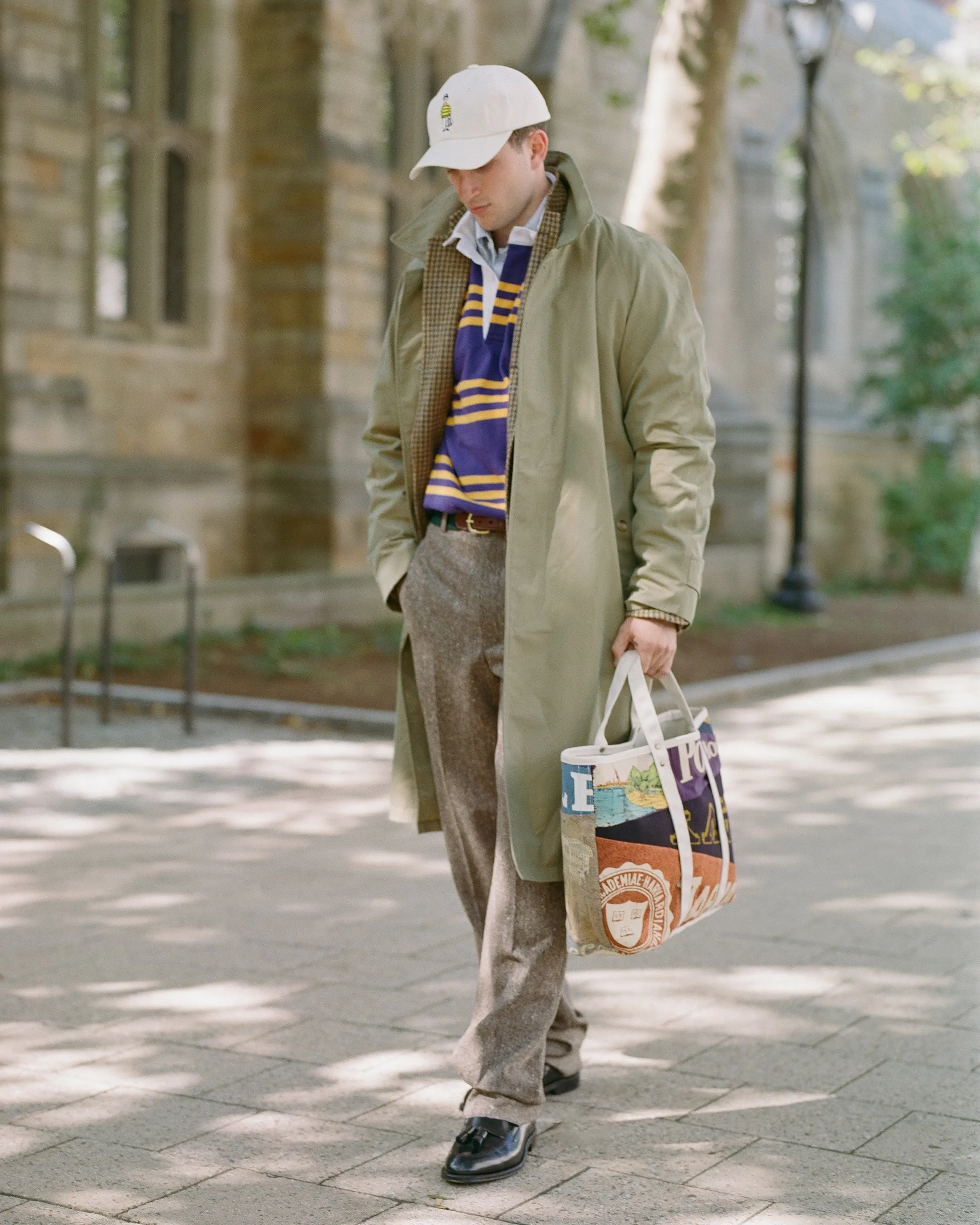 Made-in-USA Purple Triple Stripe J. Press Seal Cotton Rugby sold by J. Press product image thumbnail 3