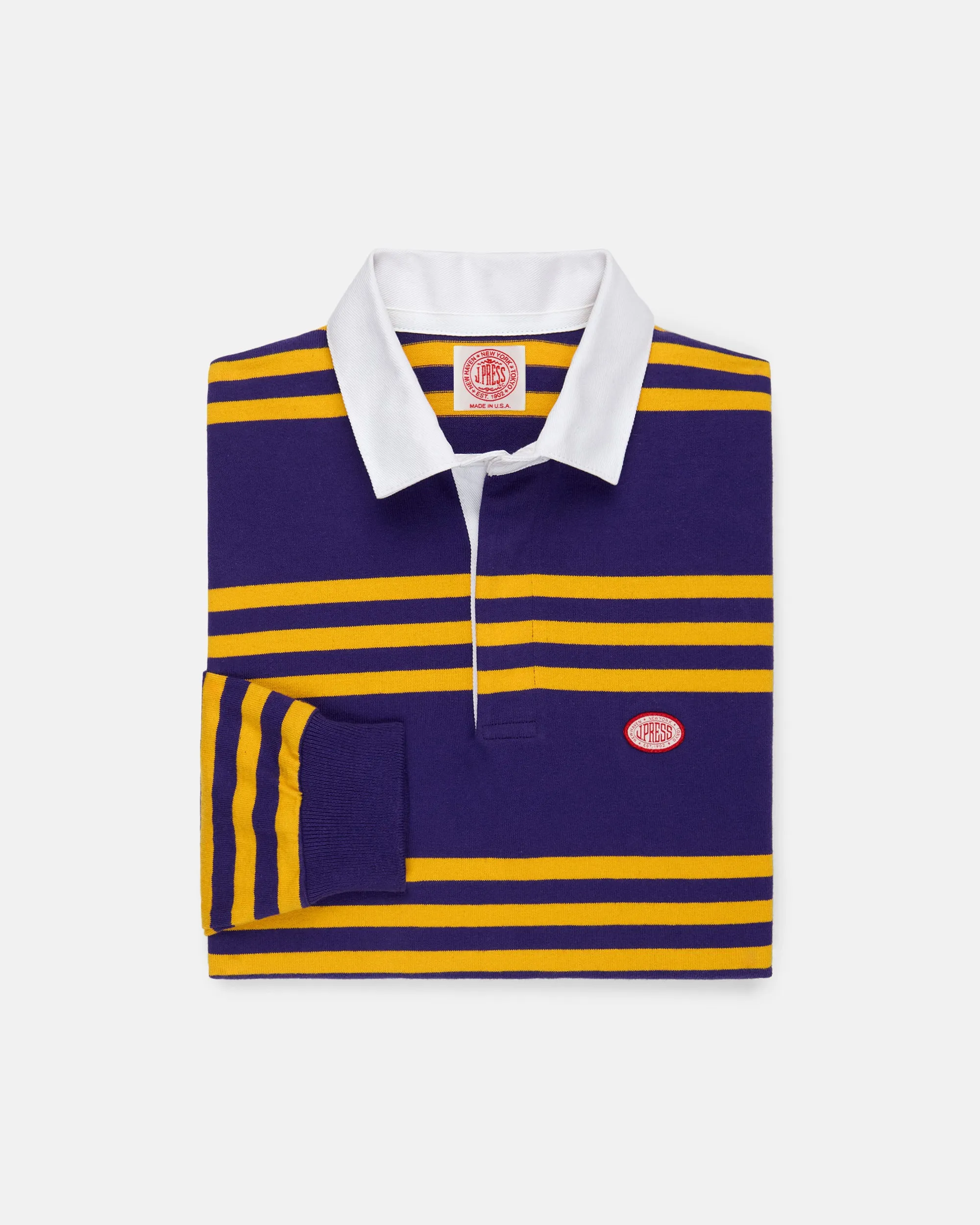 Made-in-USA Purple Triple Stripe J. Press Seal Cotton Rugby sold by J. Press product image thumbnail 2