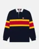 Made-in-USA Navy Mountain Stripe J. Press Seal Cotton Rugby sold by J. Press
