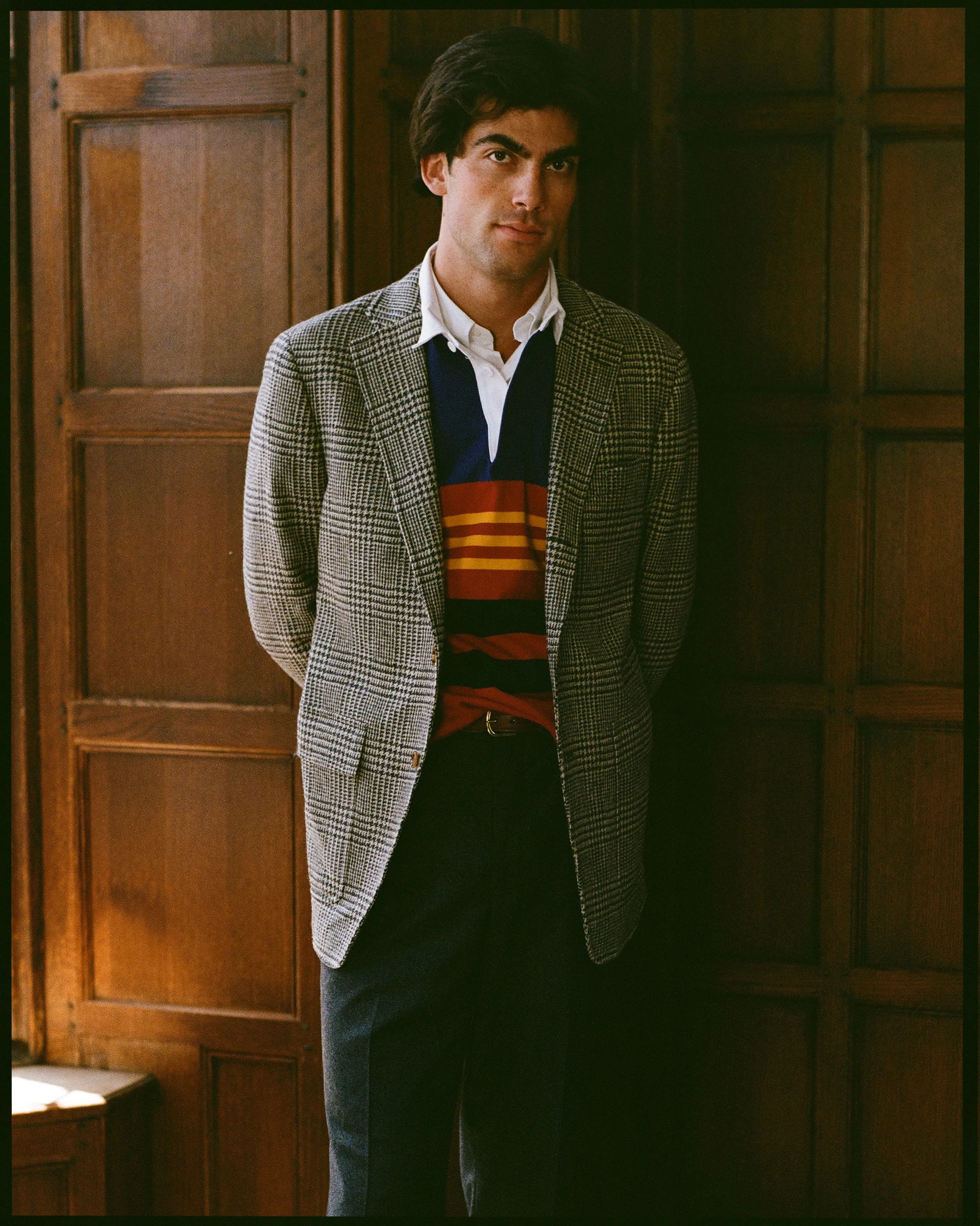 Made-in-USA Navy Mountain Stripe J. Press Seal Cotton Rugby sold by J. Press product image thumbnail 4