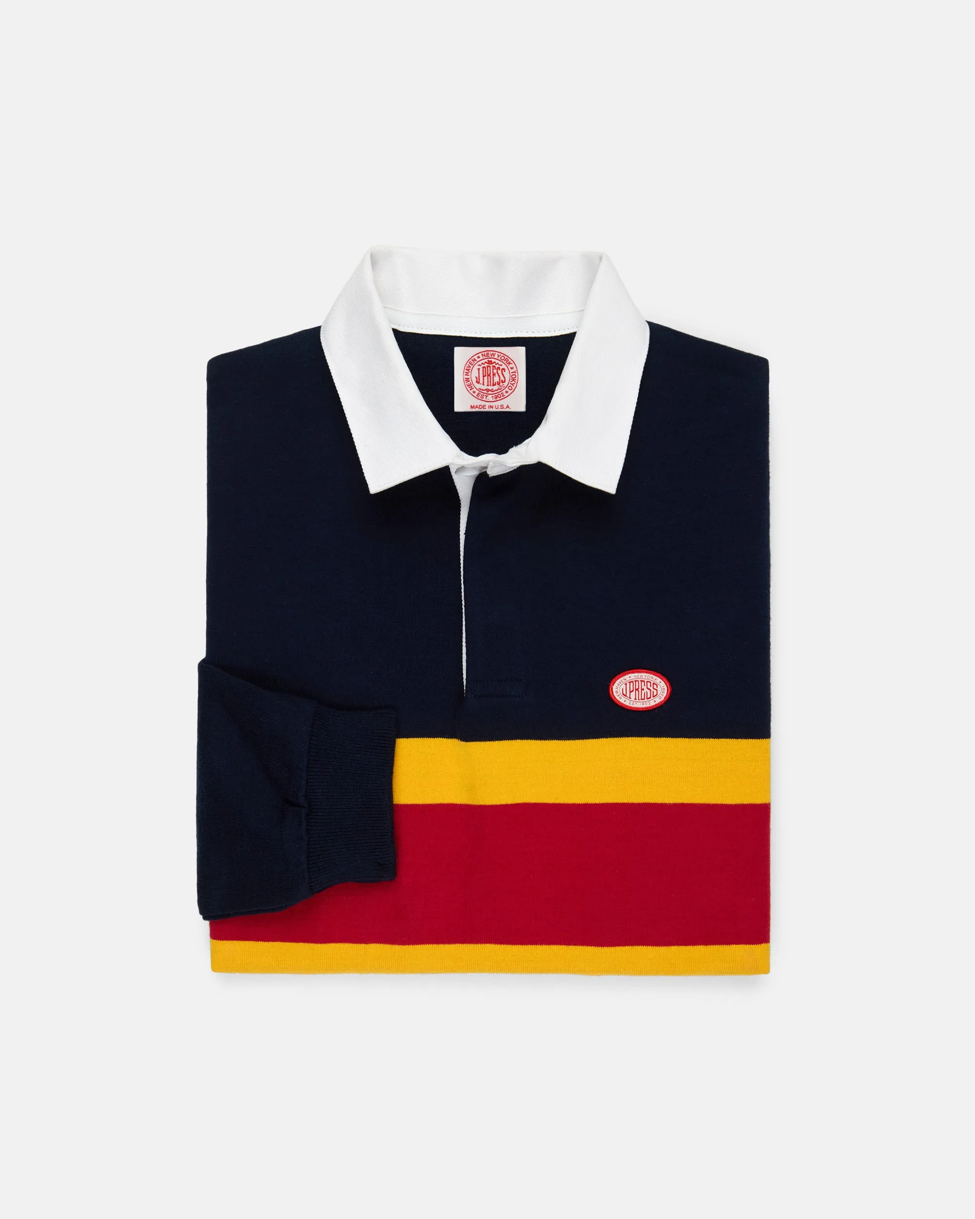 Made-in-USA Navy Mountain Stripe J. Press Seal Cotton Rugby sold by J. Press product image thumbnail 2