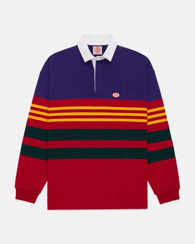 Made-in-USA Multi-stripe J. Press Seal Cotton Rugby sold by J. Press
