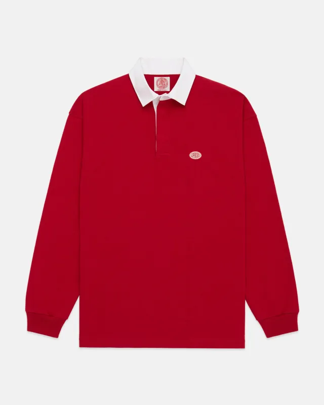 Made-in-USA Red J. Press Seal Rugby Shirt made by J. Press