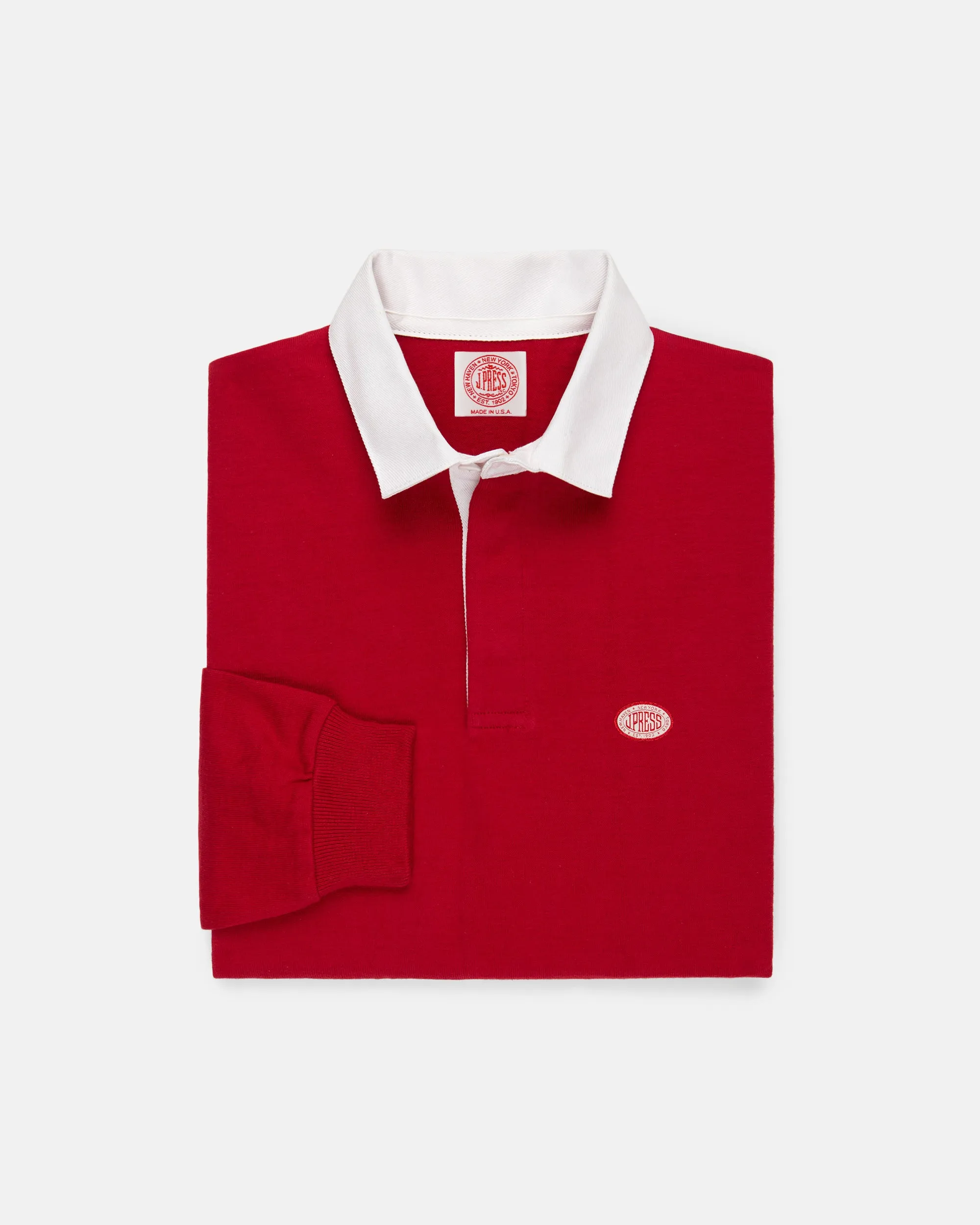 Made-in-USA Red J. Press Seal Rugby Shirt sold by J. Press product image thumbnail 2