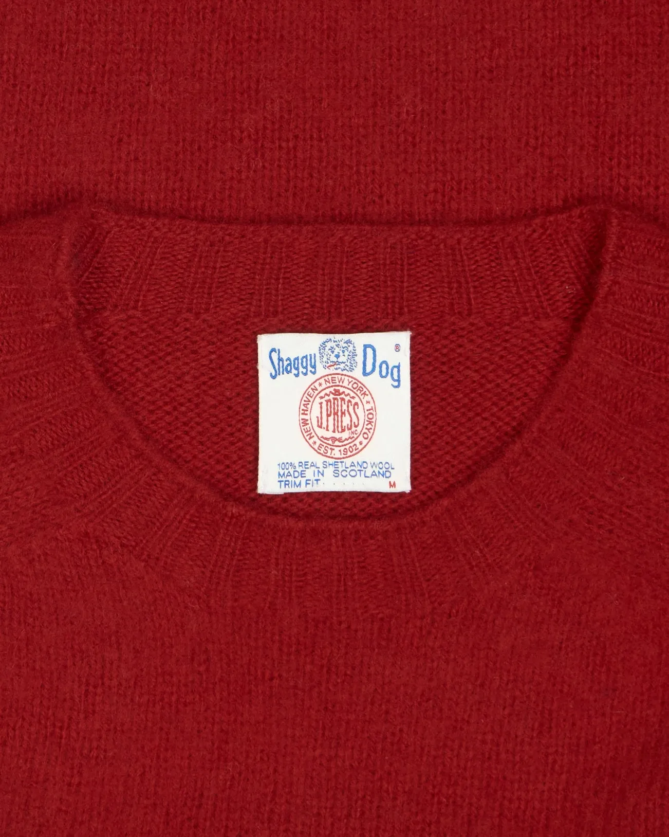 Made-in-Scotland Red Shaggy Dog Icon Sweater - Trim Fit sold by J. Press product image thumbnail 4