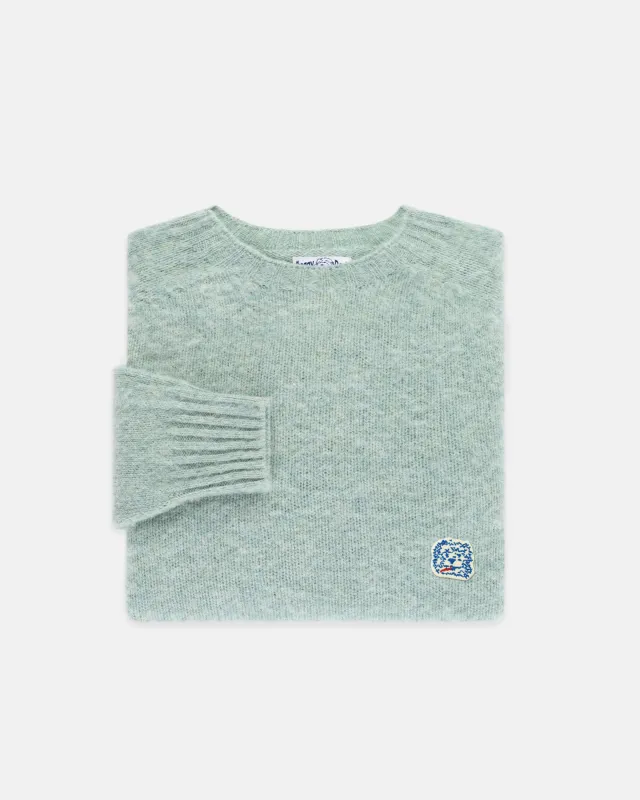 Made-in-Scotland Pale Blue Shaggy Dog Icon Sweater  - Trim Fit sold by J. Press