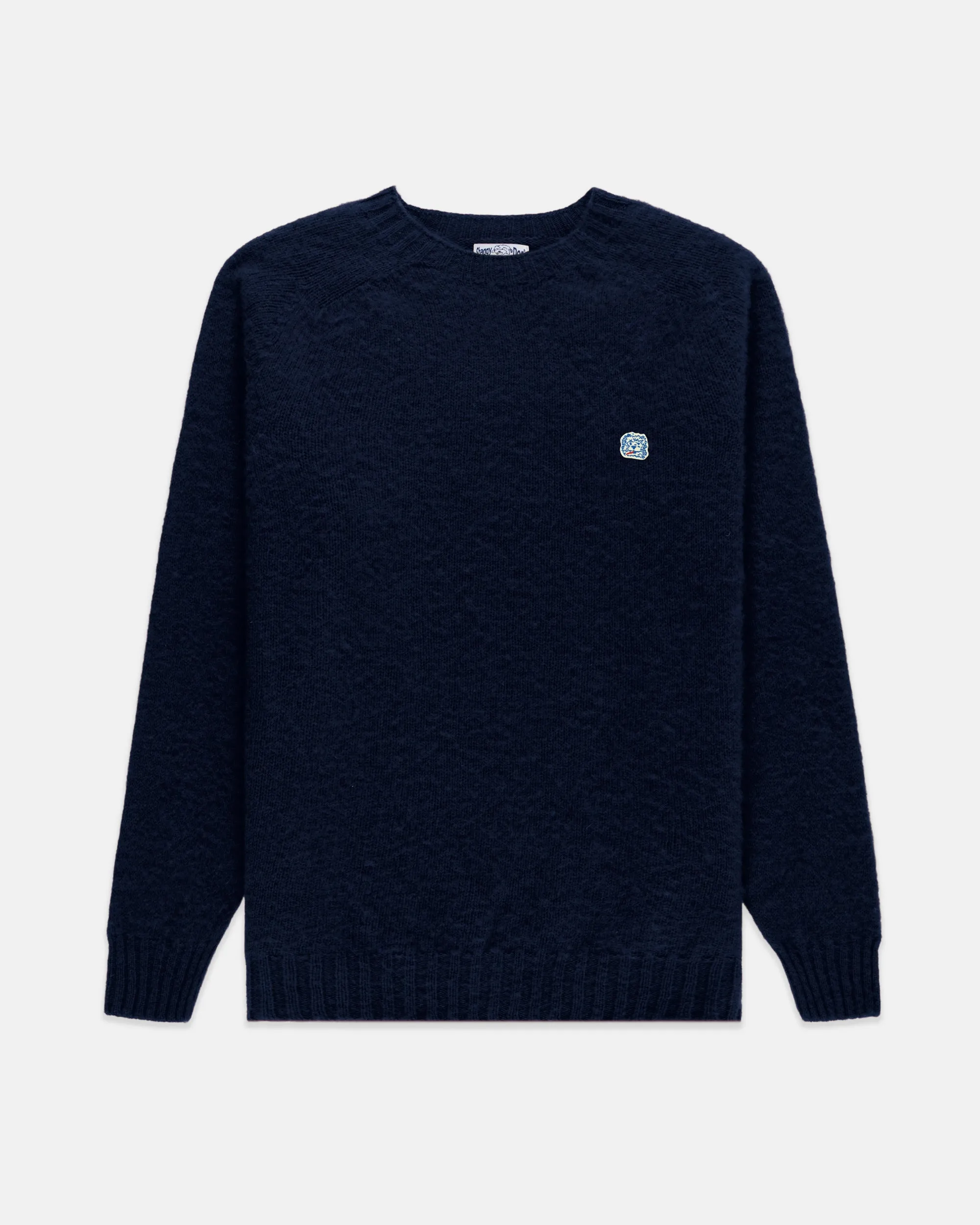 Made-in-Scotland Navy Shaggy Dog Icon Sweater - Trim Fit sold by J. Press product image thumbnail 2