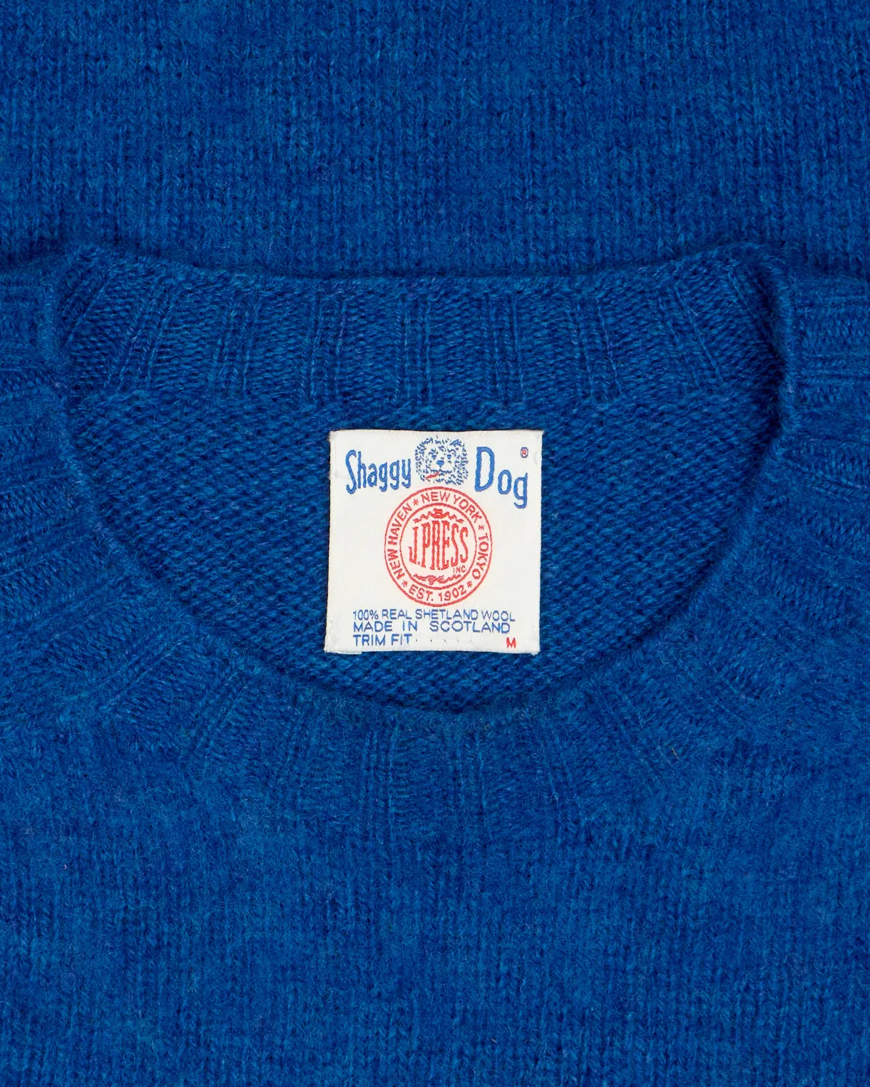 Made-in-Scotland Medium Blue Shaggy Dog Icon Sweater - Trim Fit sold by J. Press product image thumbnail 5