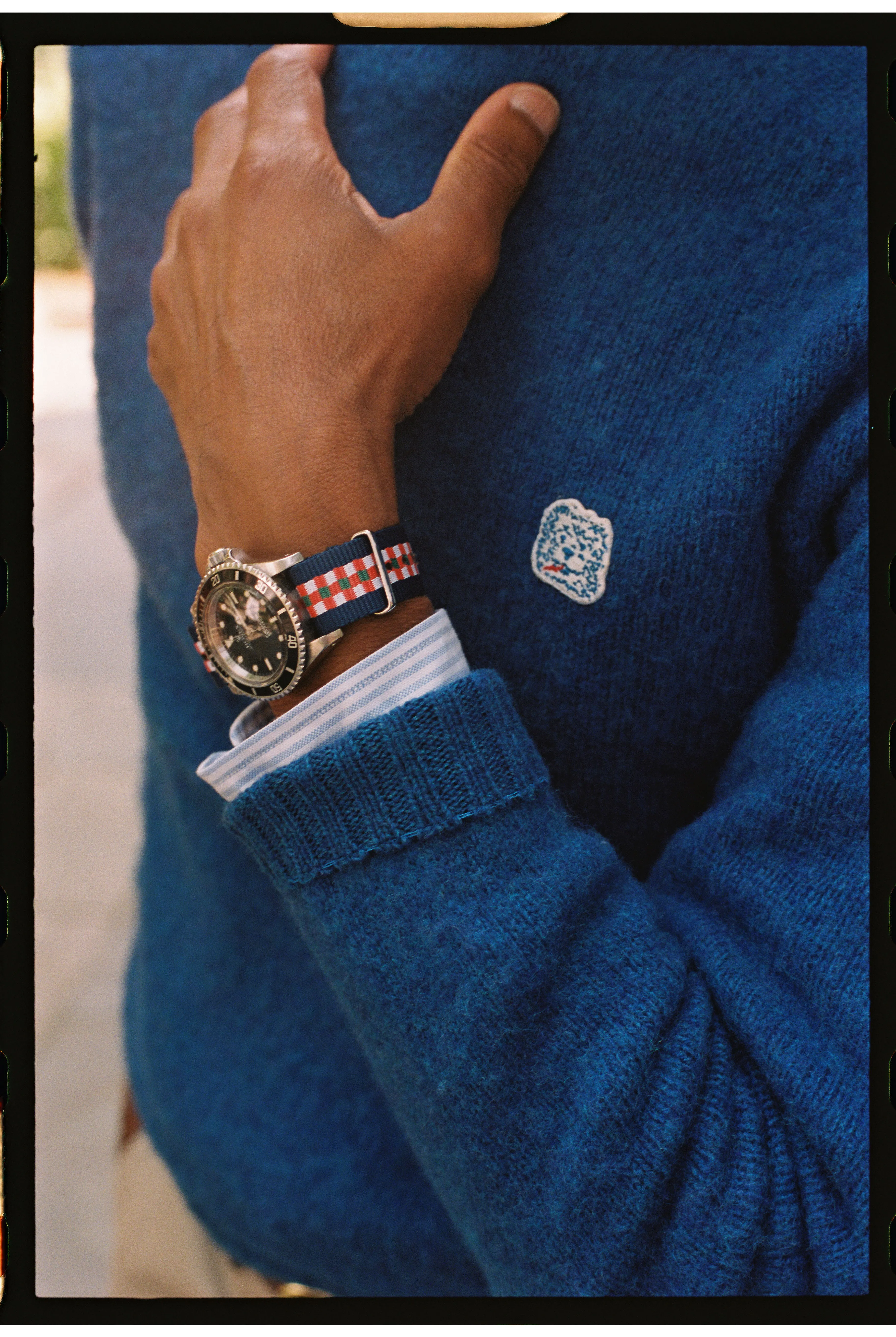 Made-in-Scotland Medium Blue Shaggy Dog Icon Sweater - Trim Fit sold by J. Press product image thumbnail 4