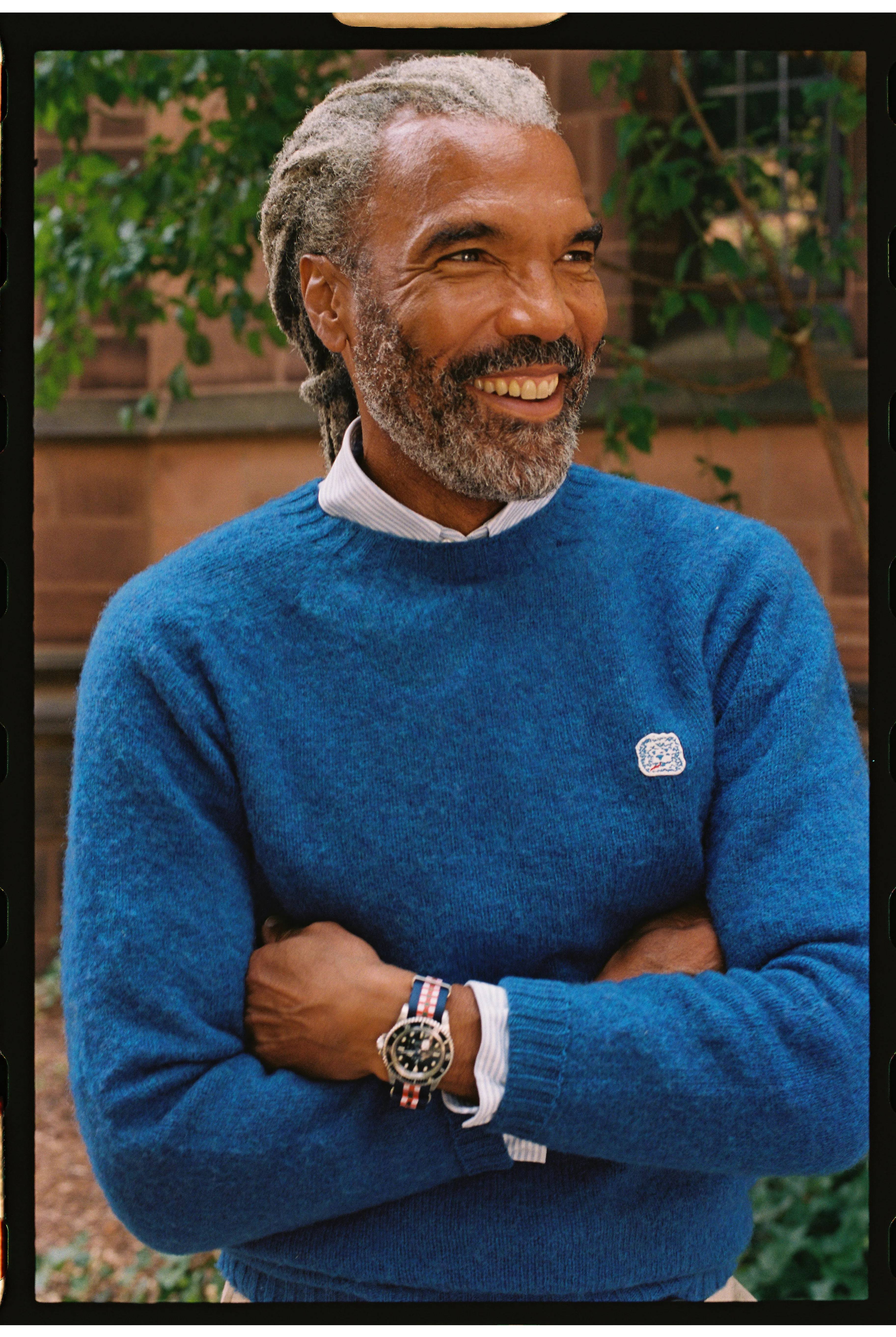 Made-in-Scotland Medium Blue Shaggy Dog Icon Sweater - Trim Fit sold by J. Press product image thumbnail 3