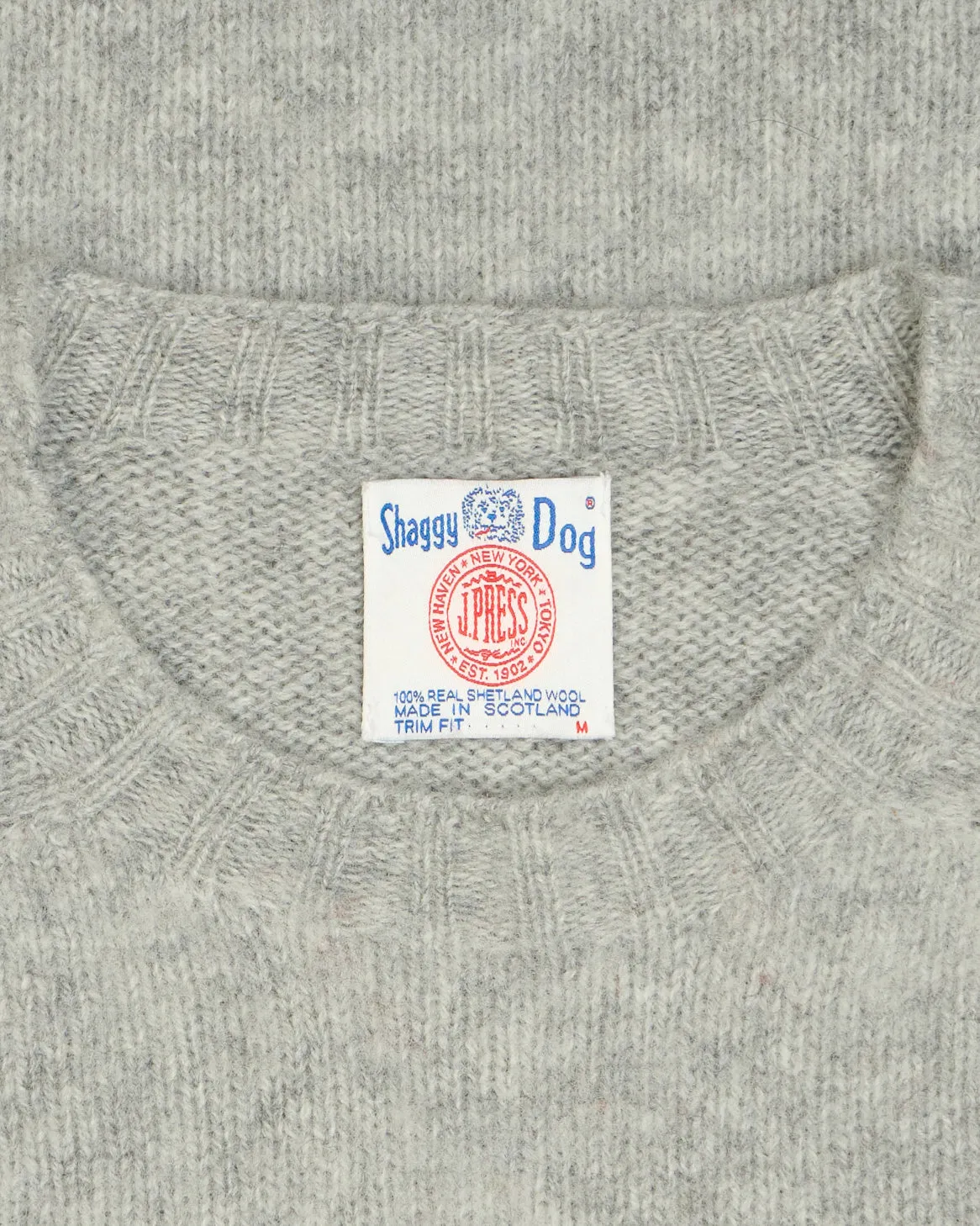 Made-in-Scotland Light Grey Shaggy Dog Icon Sweater - Trim Fit sold by J. Press product image thumbnail 4