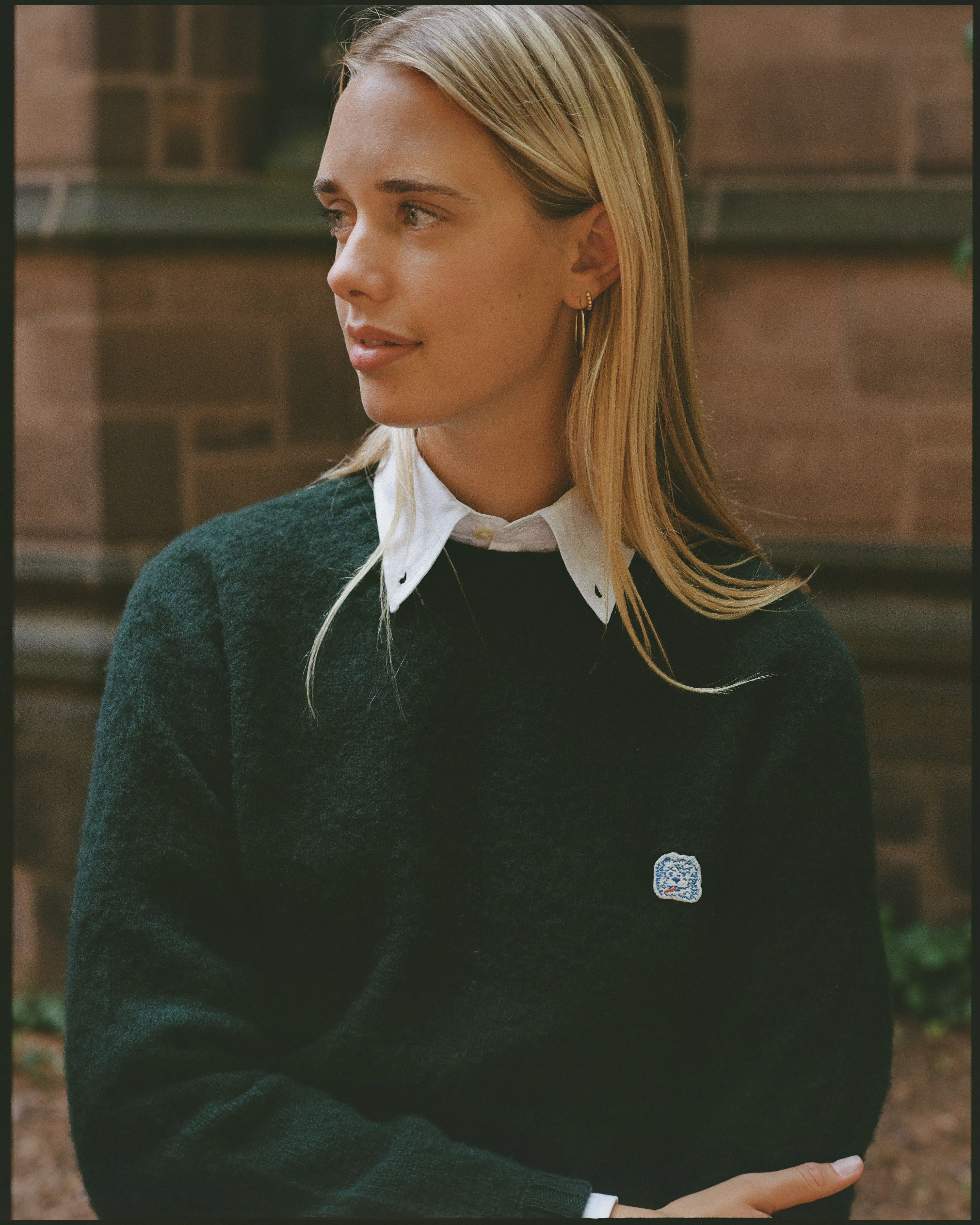 Made-in-Scotland Forest Green Shaggy Dog Icon Sweater - Trim Fit sold by J. Press product image thumbnail 3