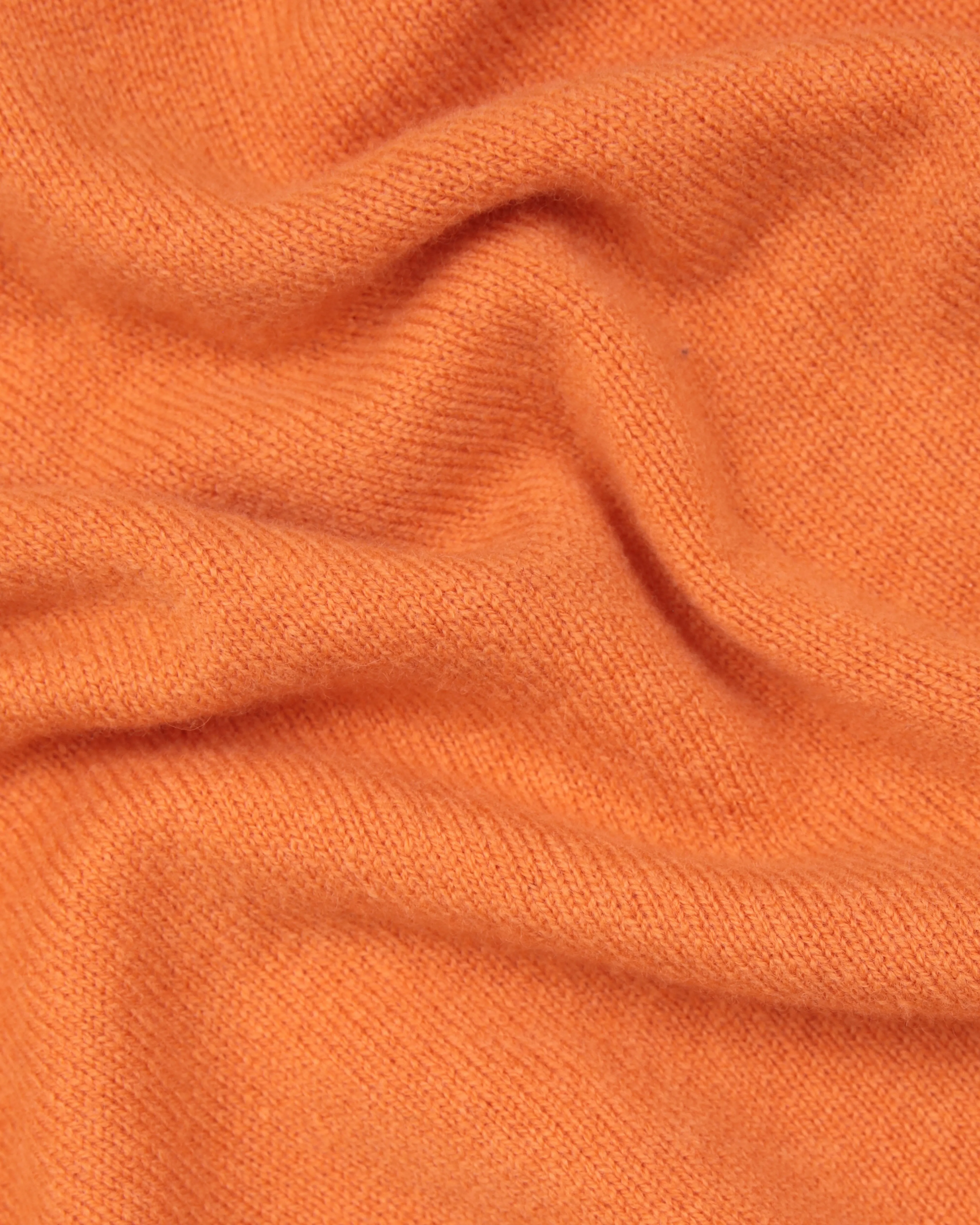 Orange Lambswool Quarter Zip-up Sweater sold by J. Press product image thumbnail 3