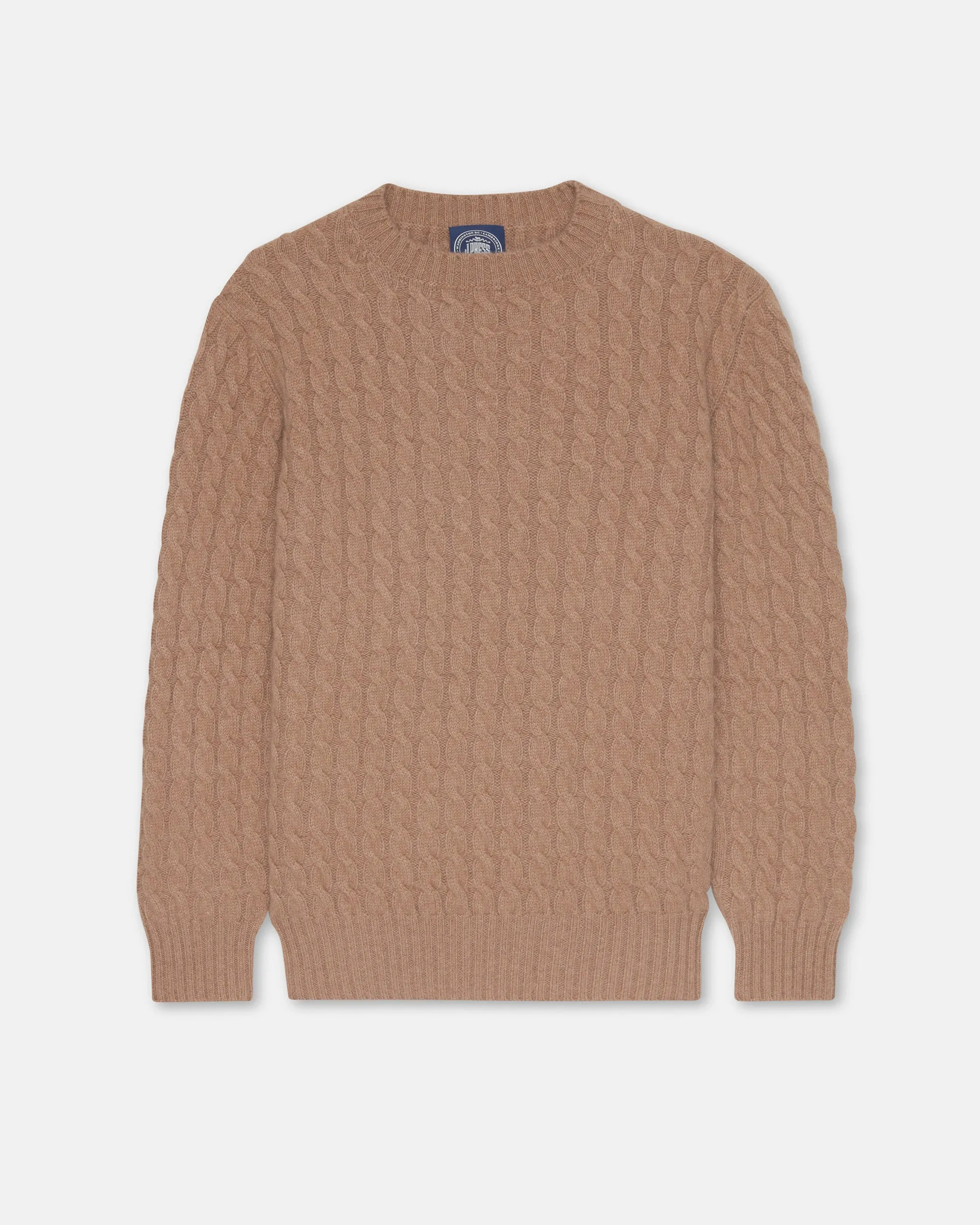 Made-in-Scotland Fawn Cable Knit Cashmere Sweater sold by J. Press product image thumbnail 2