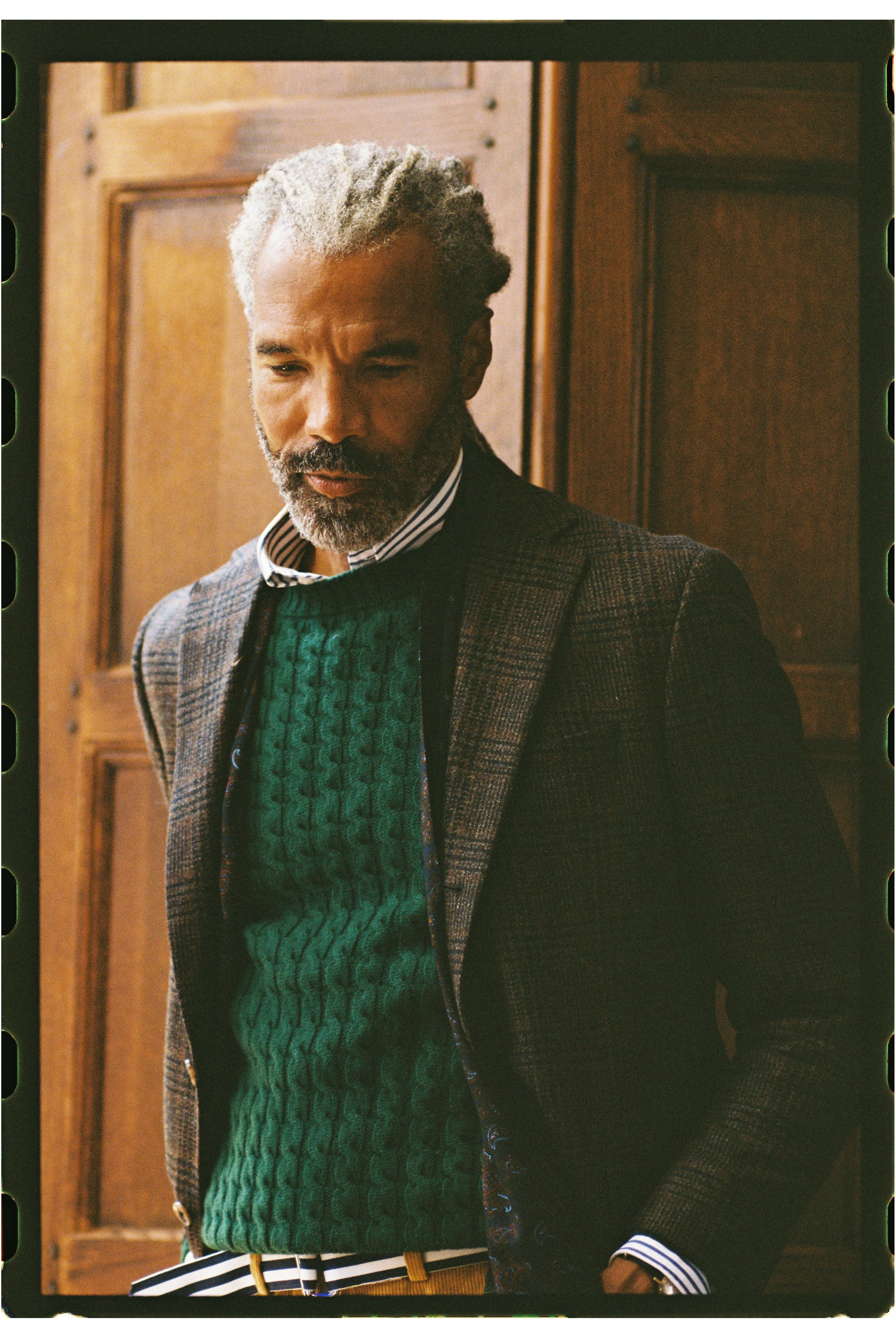 Made-in-Scotland Green Cable Knit Cashmere Sweater sold by J. Press product image thumbnail 3