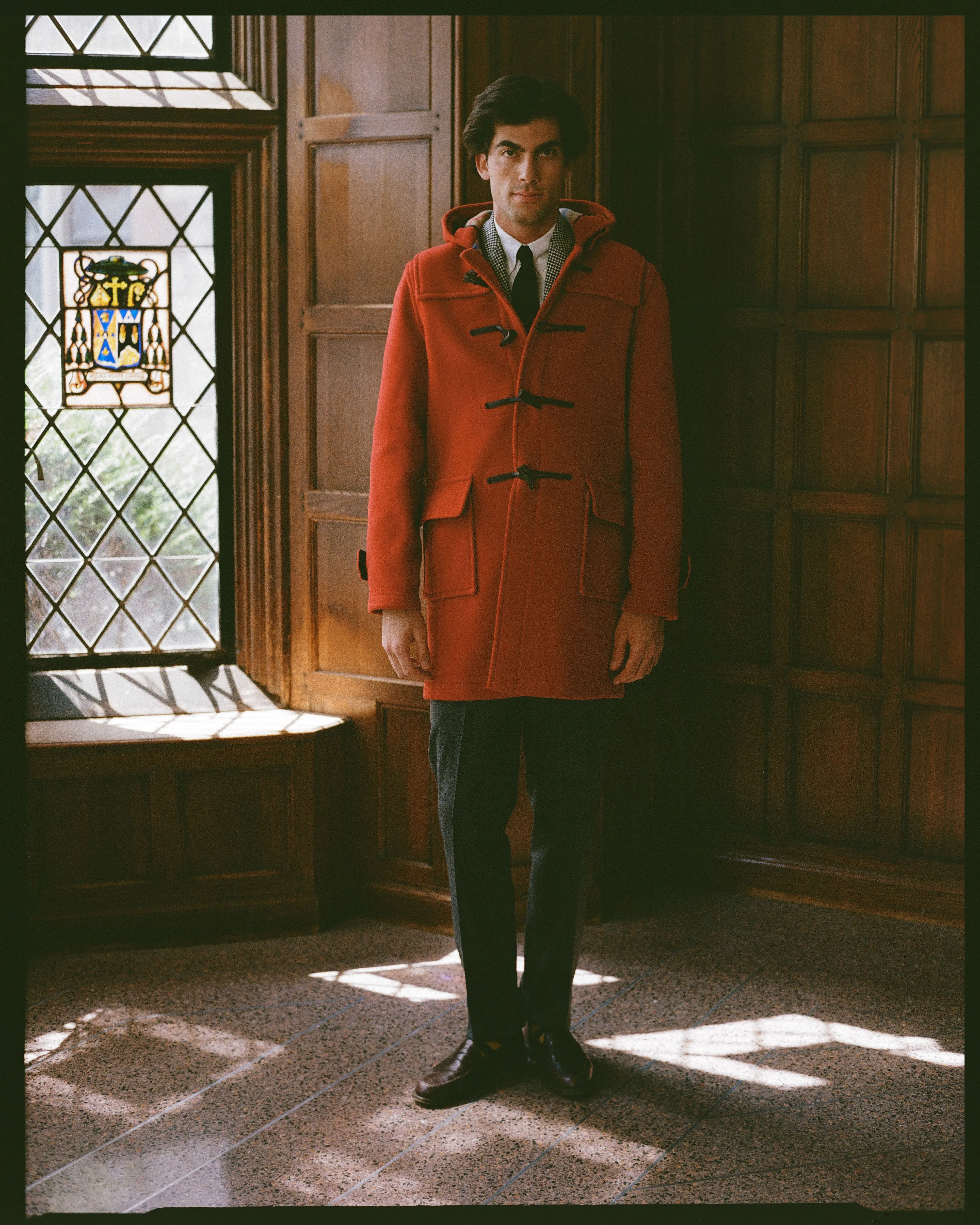 Made-in-England Scarlet Classic Morris Duffle Coat sold by J. Press product image thumbnail 2
