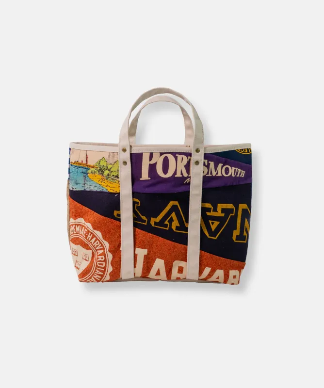 Made-in-USA Handmade Vintage Pennant Tote made by J. Press