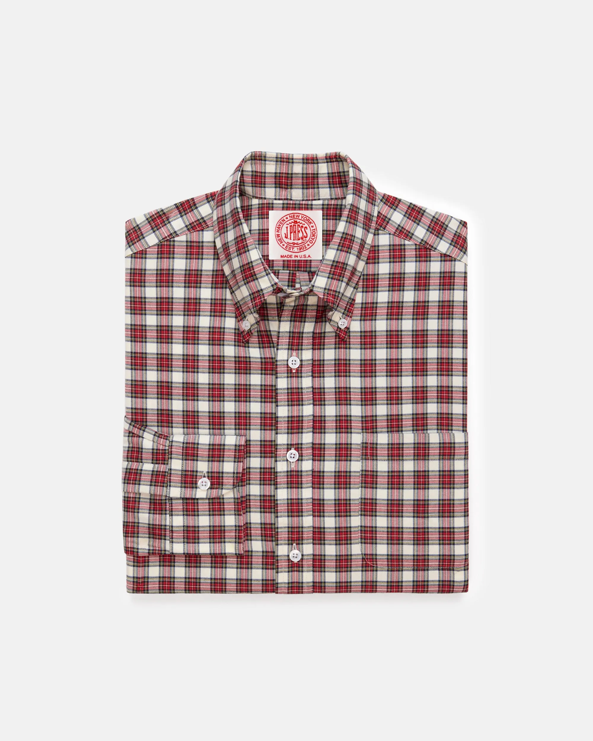Made-in-USA Dress Stewart Tartan Flannel Sport Shirt - Classic Fit sold by J. Press