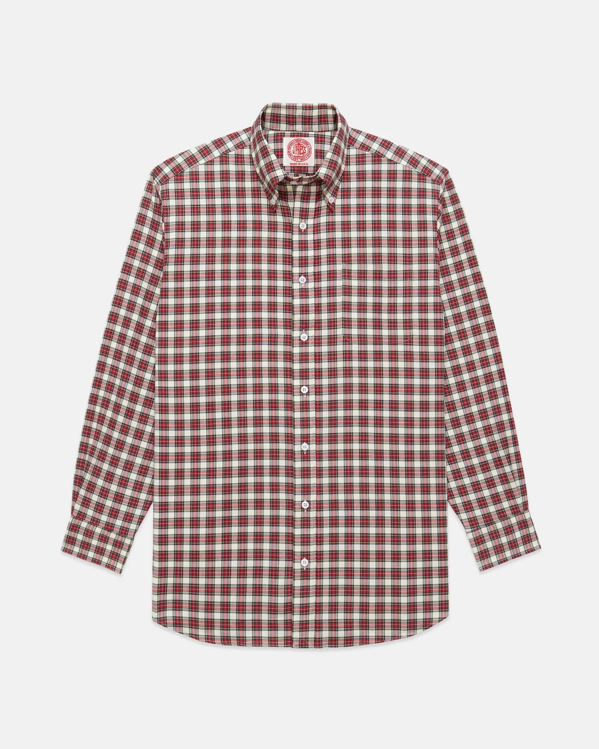 Made-in-USA Dress Stewart Tartan Flannel Sport Shirt - Classic Fit sold by J. Press product image thumbnail 2