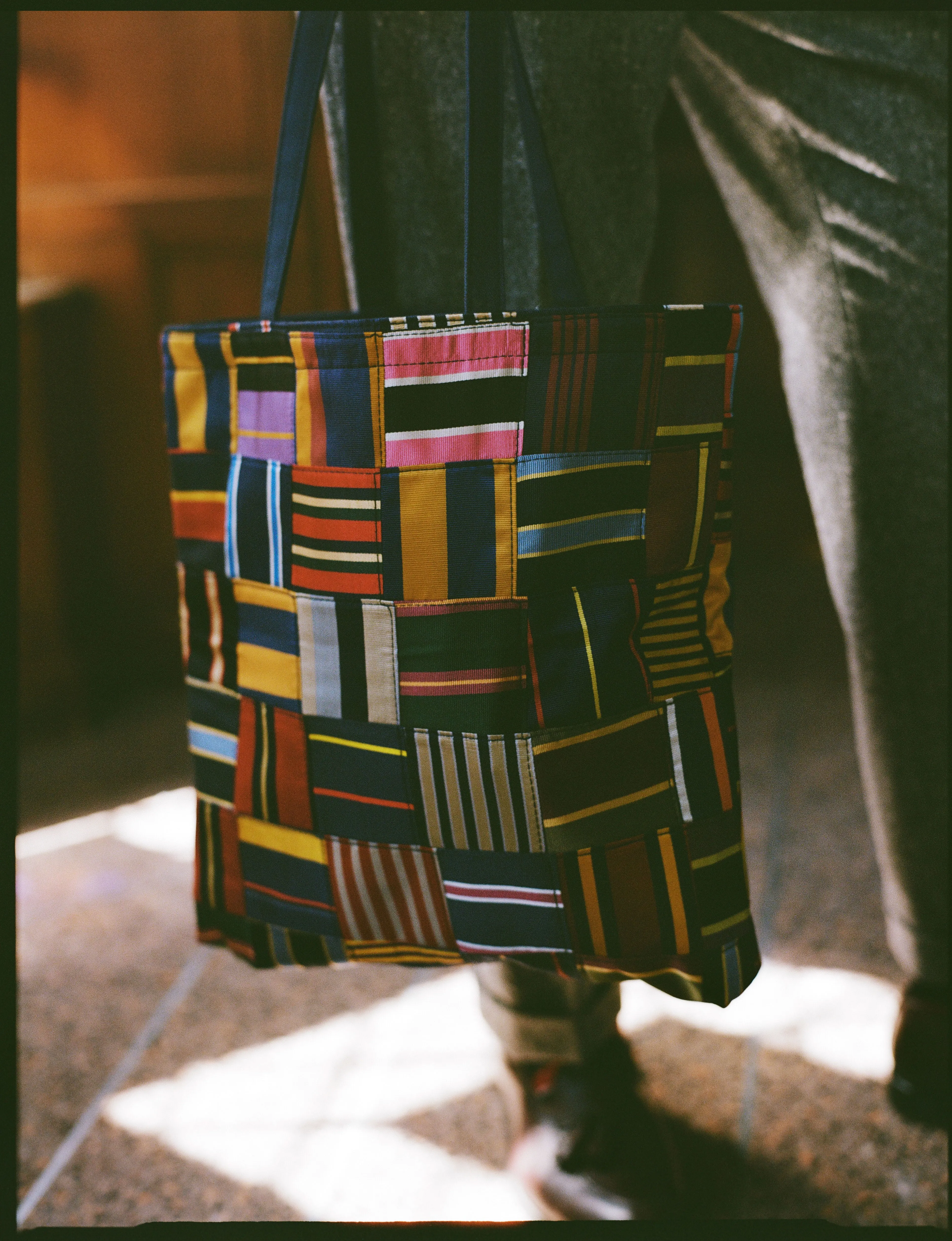 Made-in-USA Patchwork Silk Repp Tote Bag sold by J. Press product image thumbnail 4