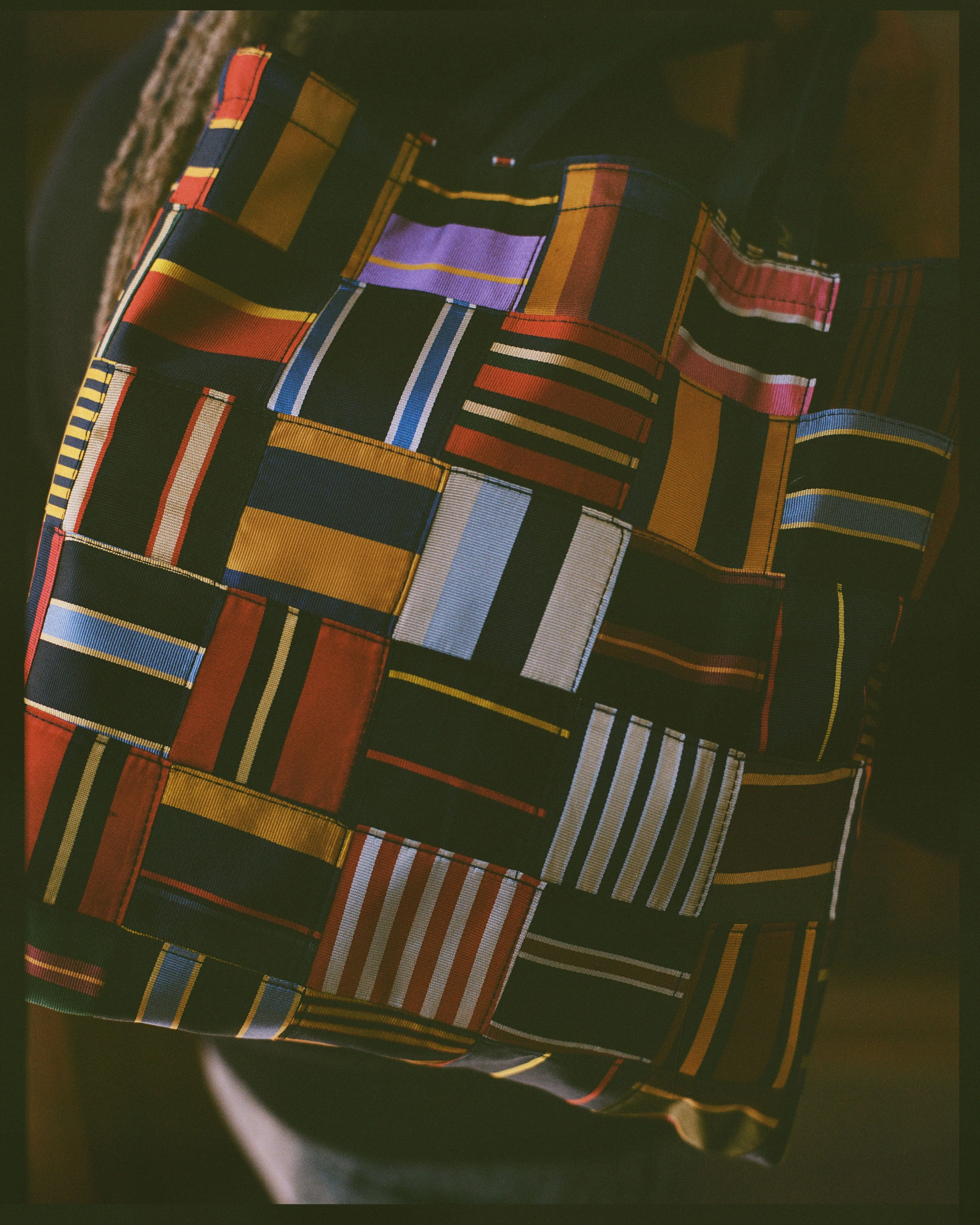 Made-in-USA Patchwork Silk Repp Tote Bag sold by J. Press product image thumbnail 5