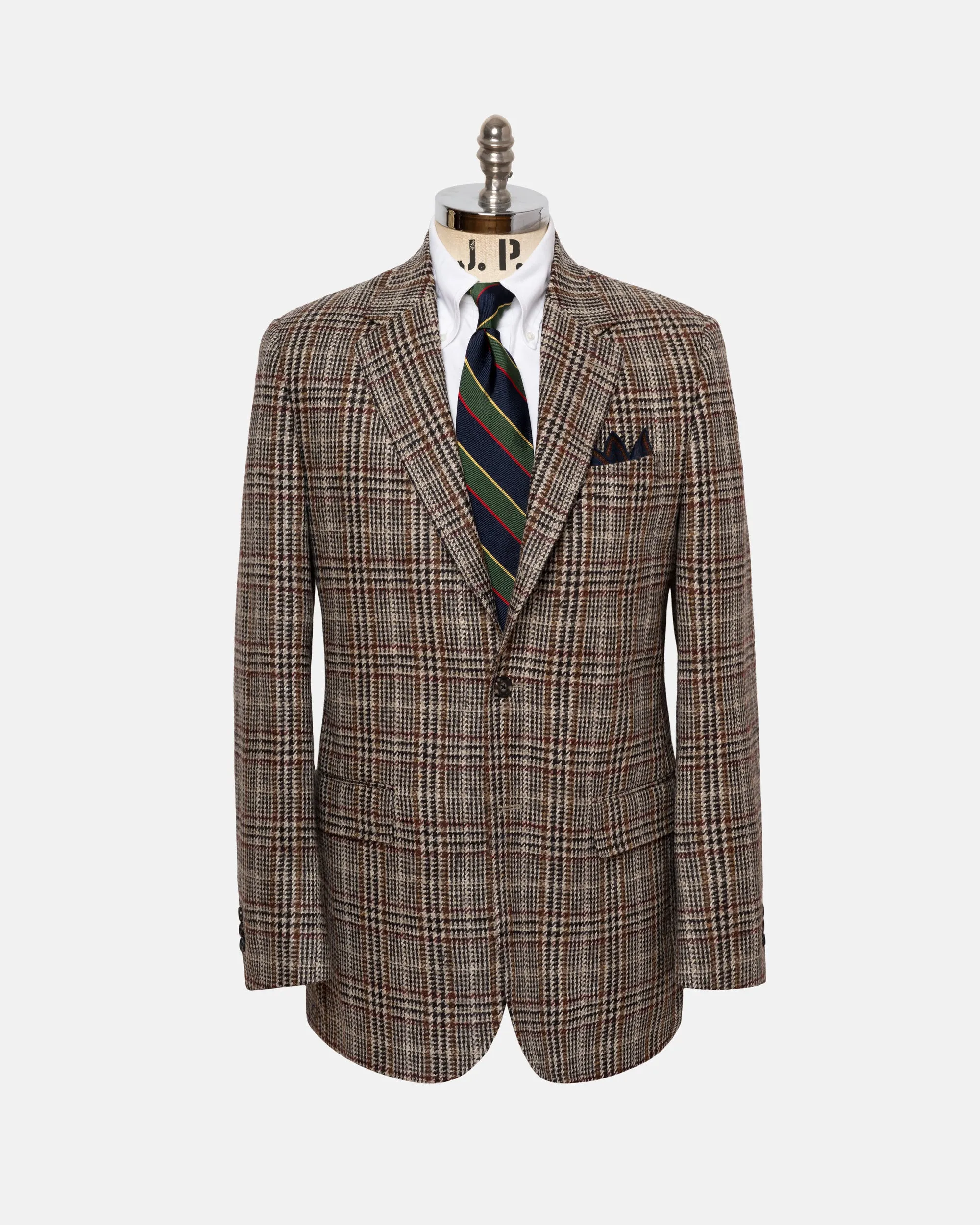 Made-in-Canada Black & Tan Plaid Sport Coat sold by J. Press