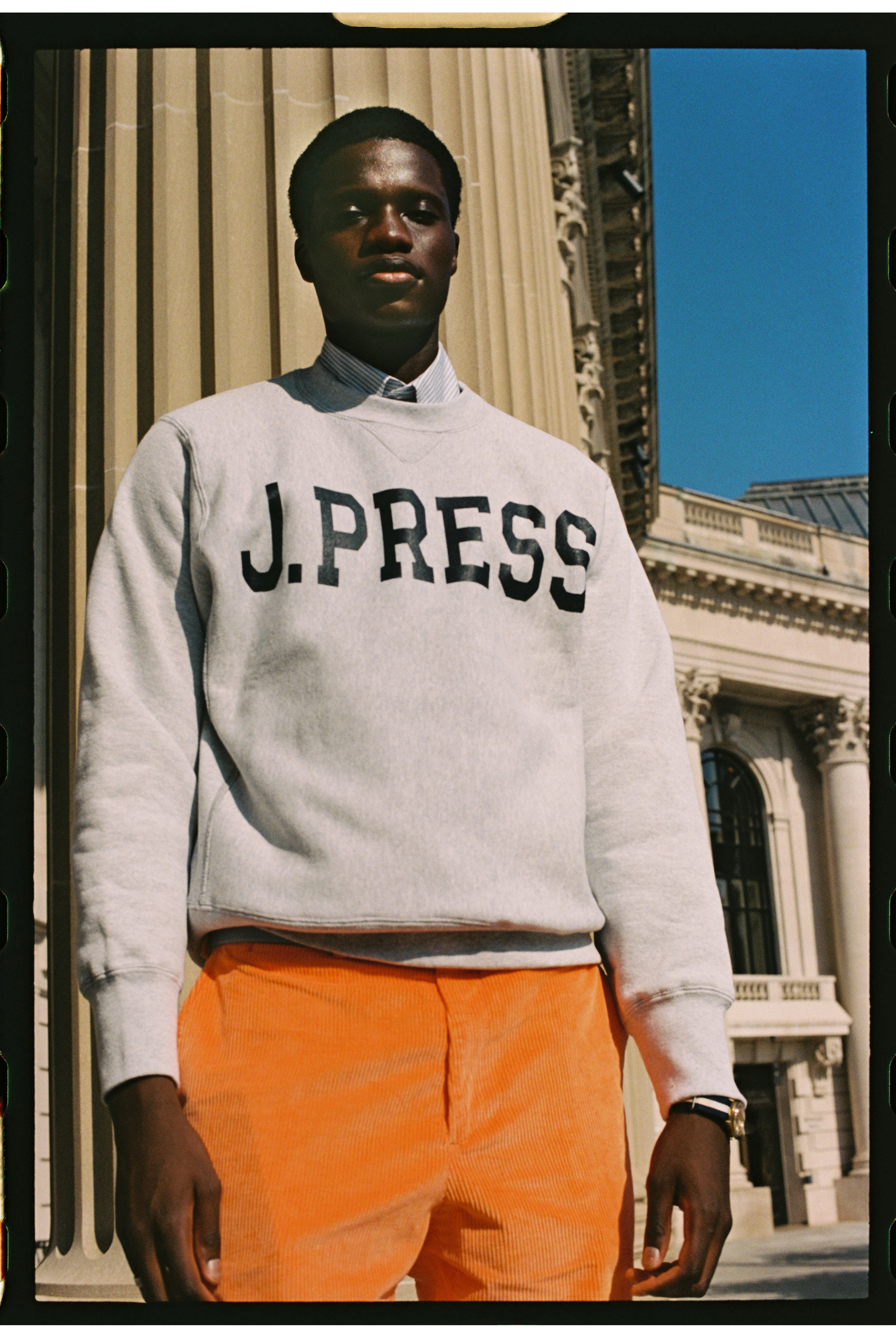 Made-in-USA Ash Grey J.Press Crewneck Sweatshirt sold by J. Press product image thumbnail 3