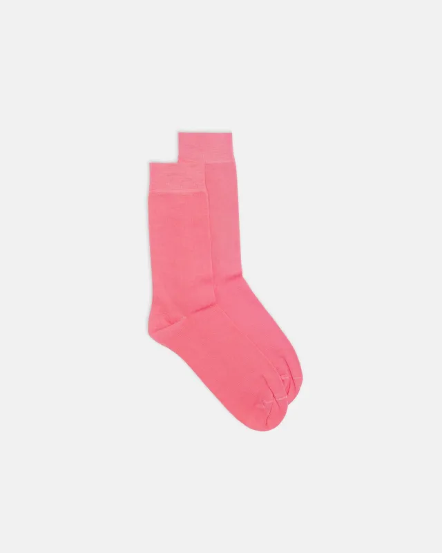 Solid Pink Cotton Socks sold by J. Press